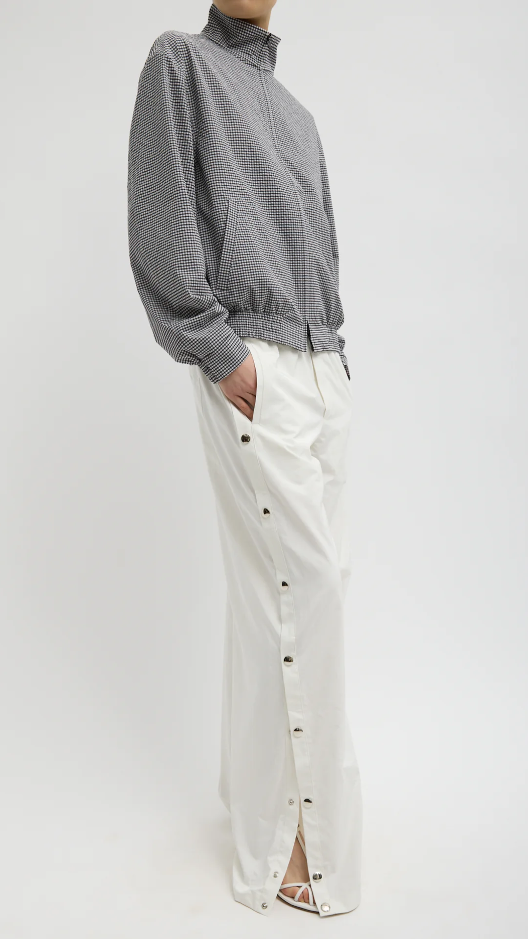 Tibi Nylon Snap On Jogger
