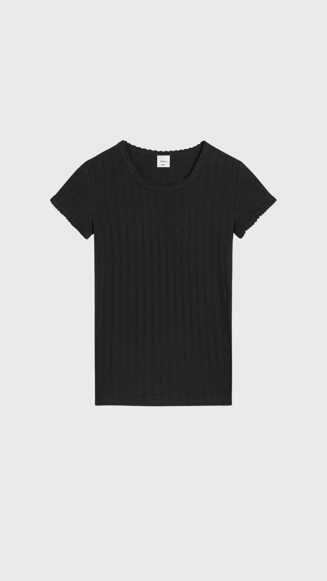 LESET Pointelle Slim Fit Tee