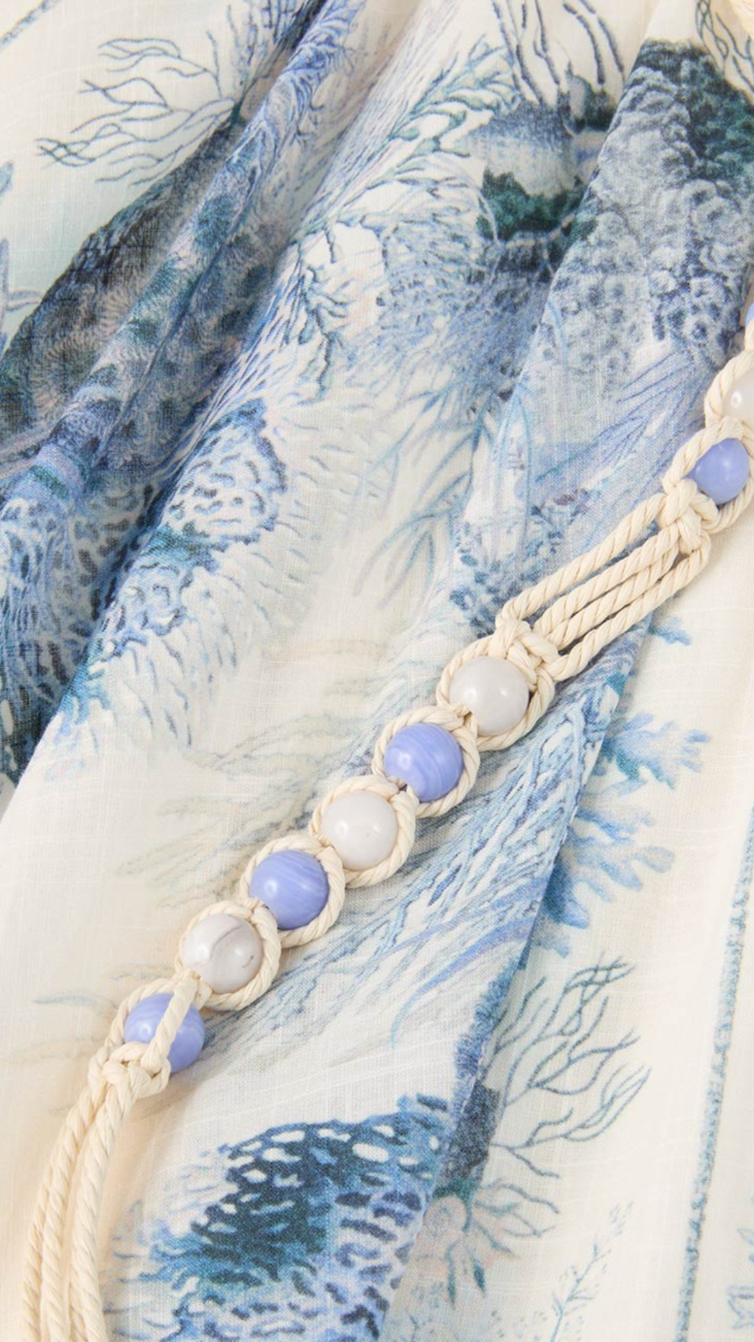 Zimmermann Wanderlust A-Line Maxi Skirt in Blue Toile