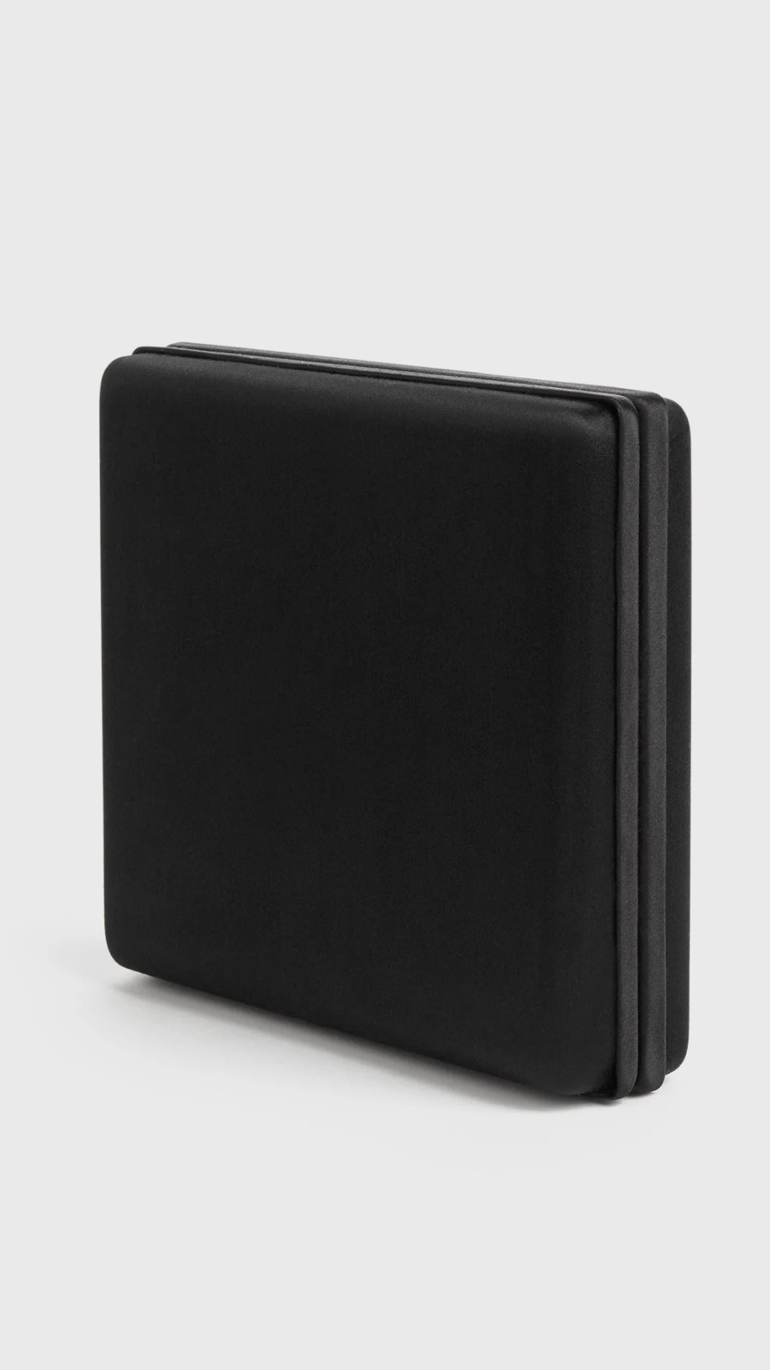 Toteme Satin Box Clutch Bag in Black