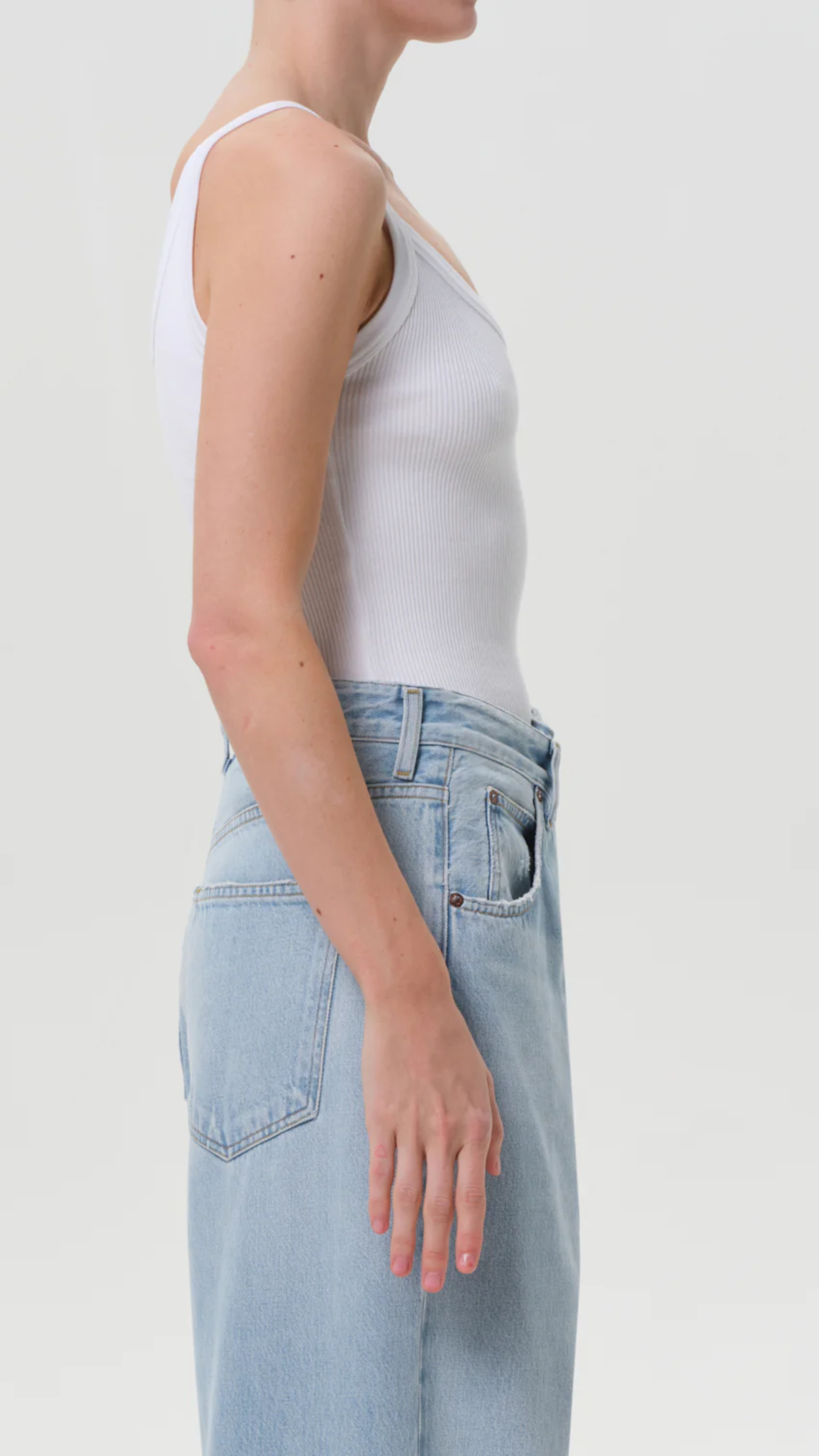 Agolde Jordan Tank in White