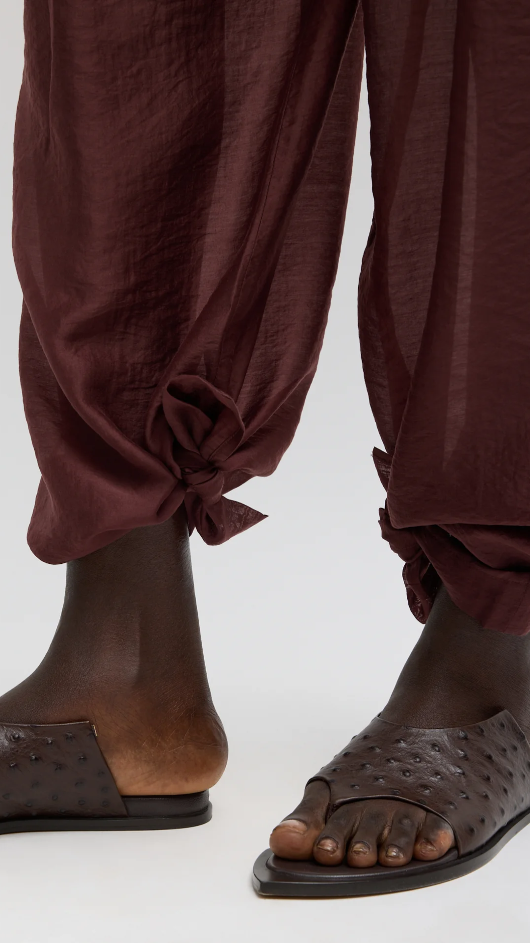 Tibi Summer Voile Stella Pant in Russett Brown