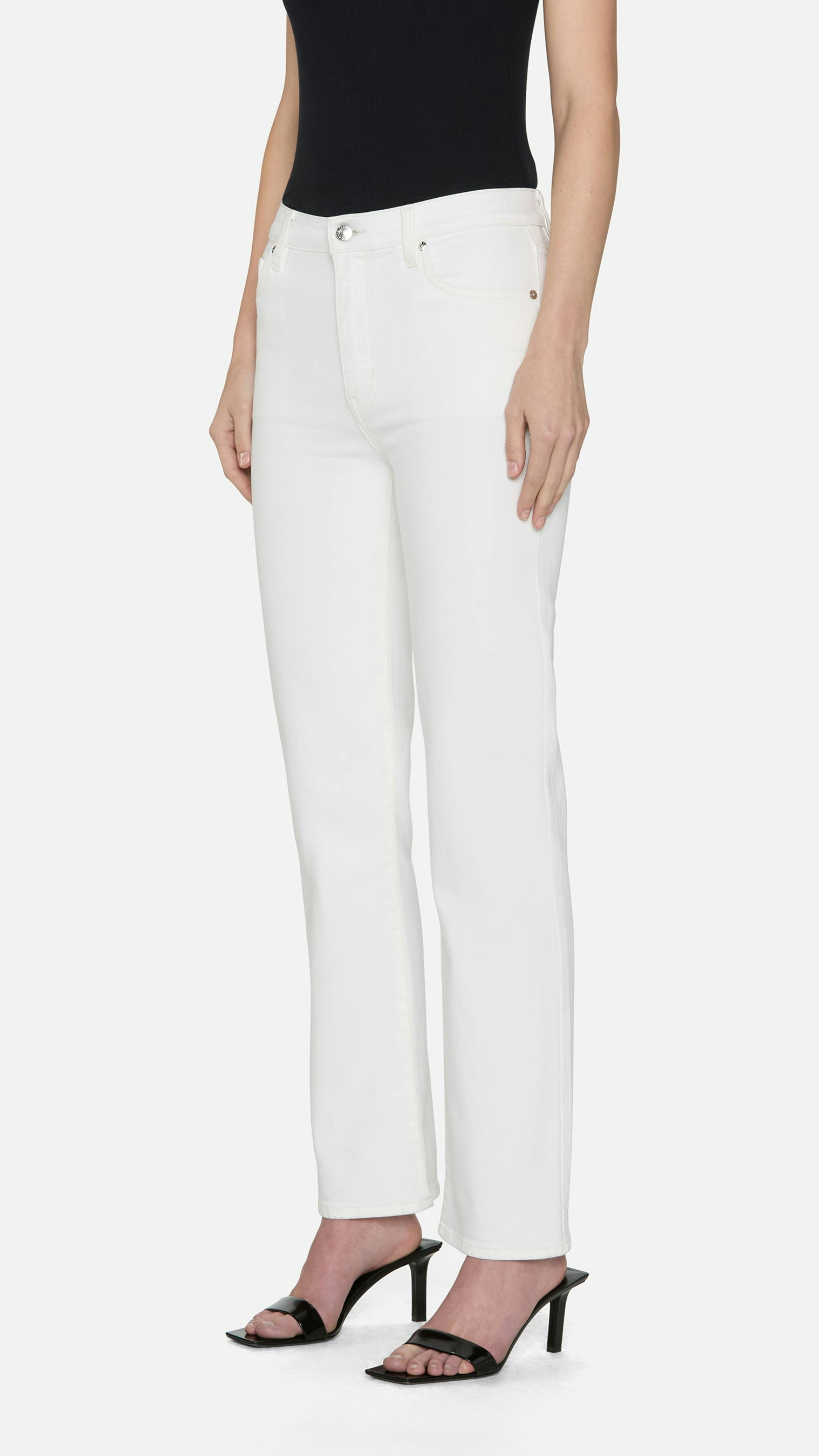 Frame Le Sleek Straight Jean in White
