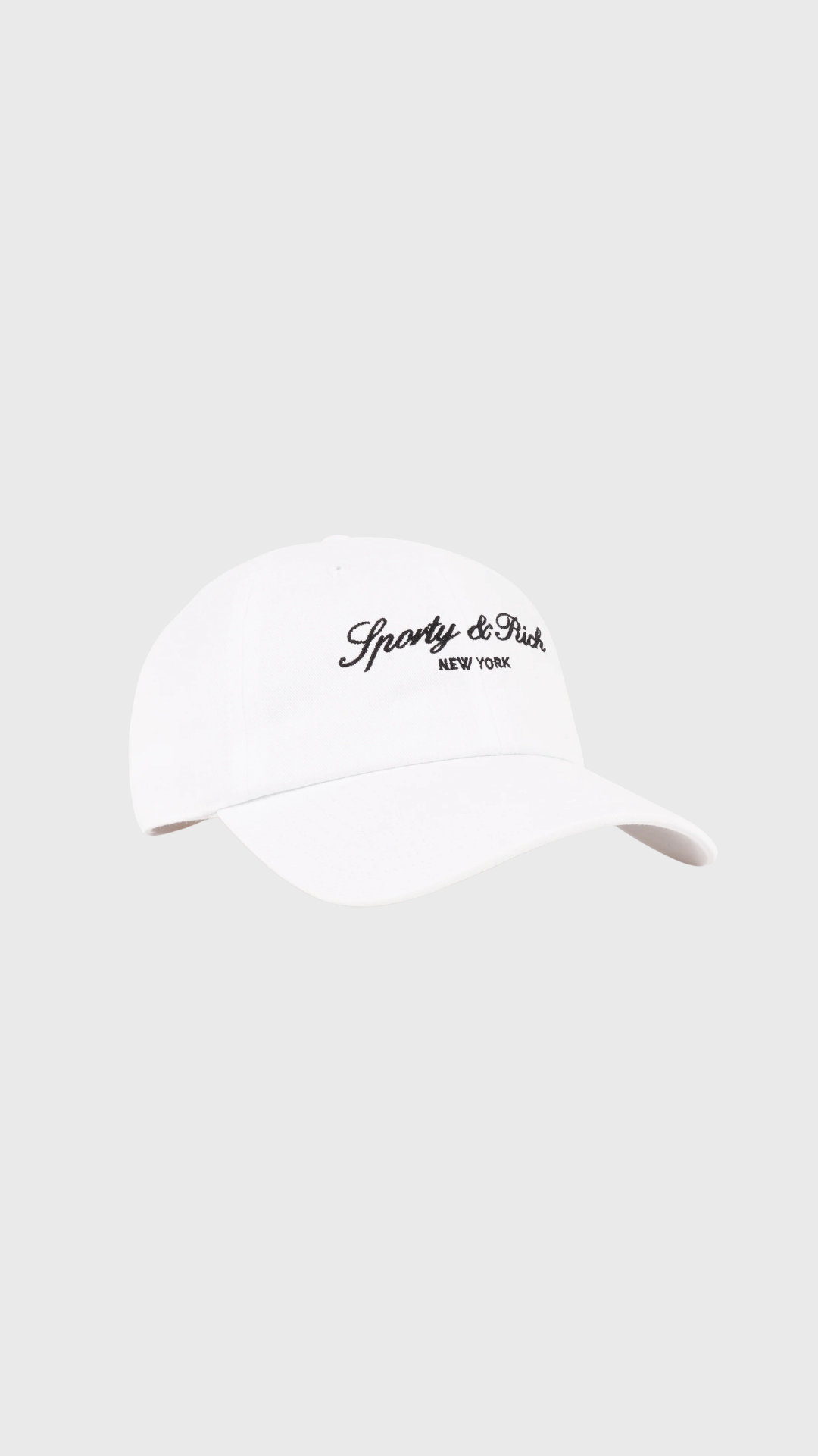 Sporty & Rich Signature NY Hat in White