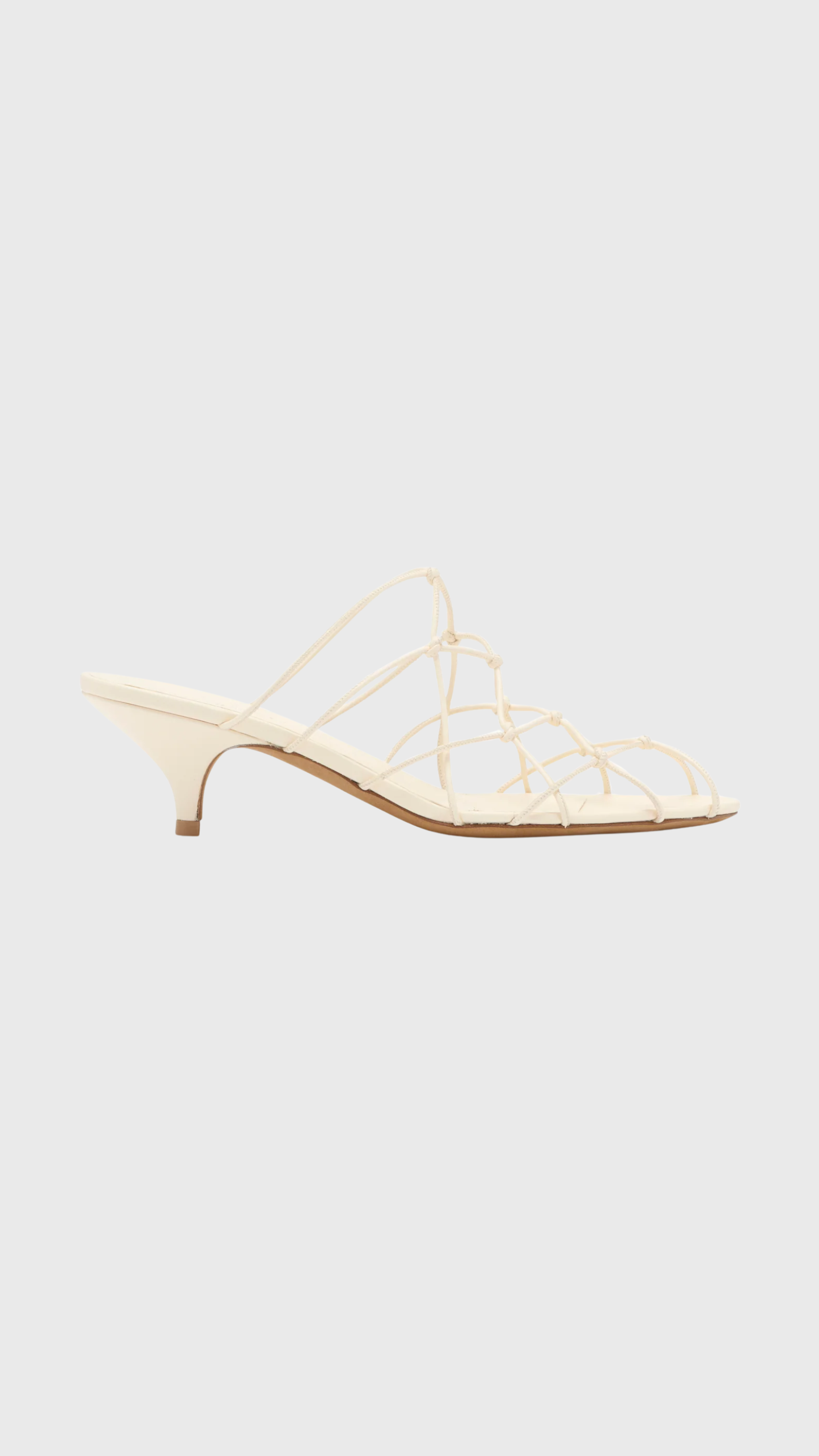 Ulla Johnson Colette Kitten Heel Sandal in Pearl