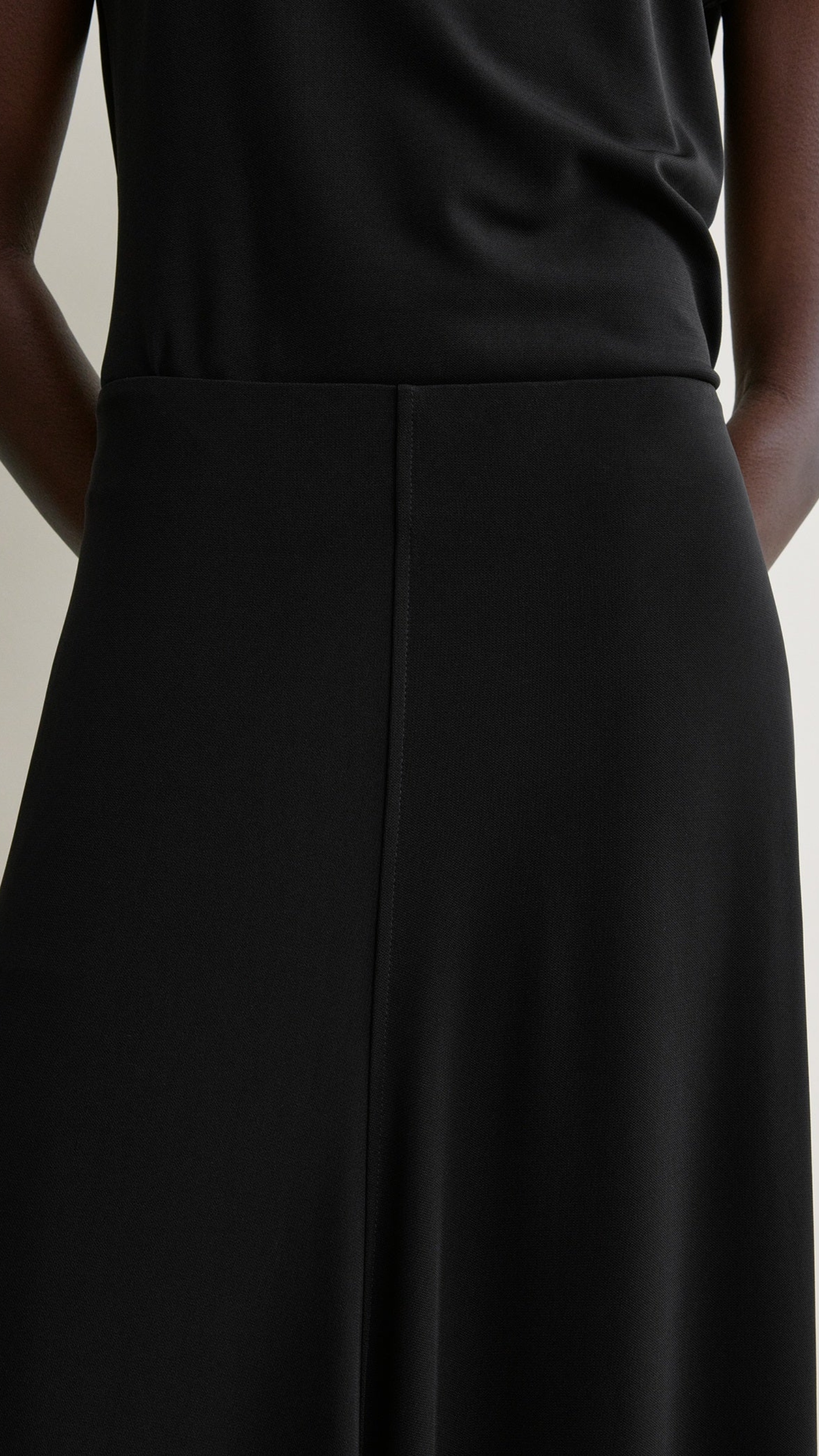 Toteme Flared Jersey Skirt in Black