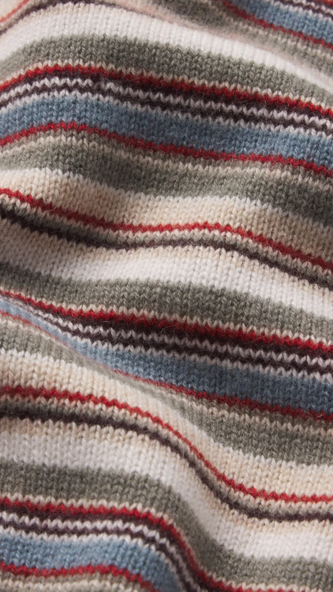 Frame The Quad Polo in Sky Blue Multi Stripe