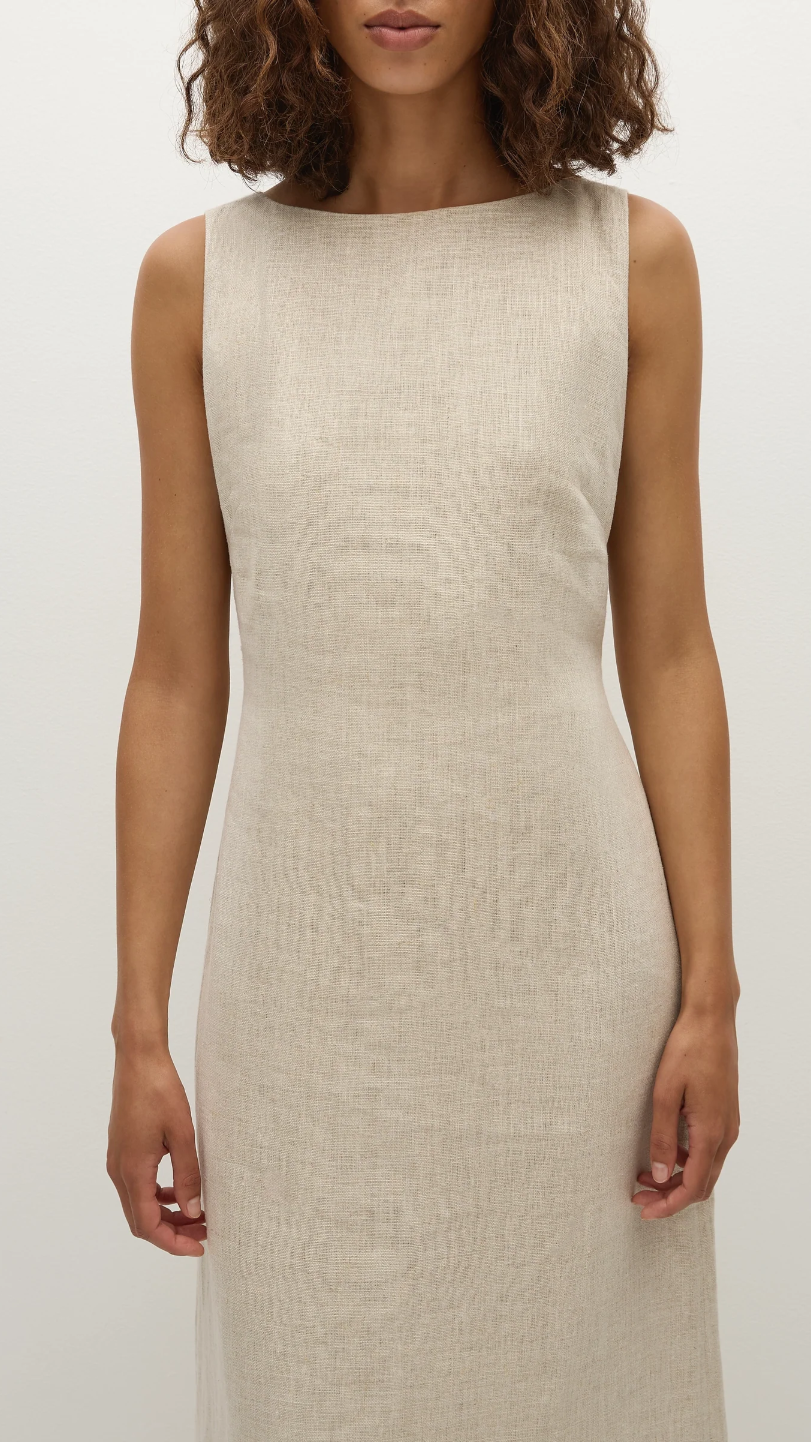 Faithfull Taylor Midi Dress in Natural