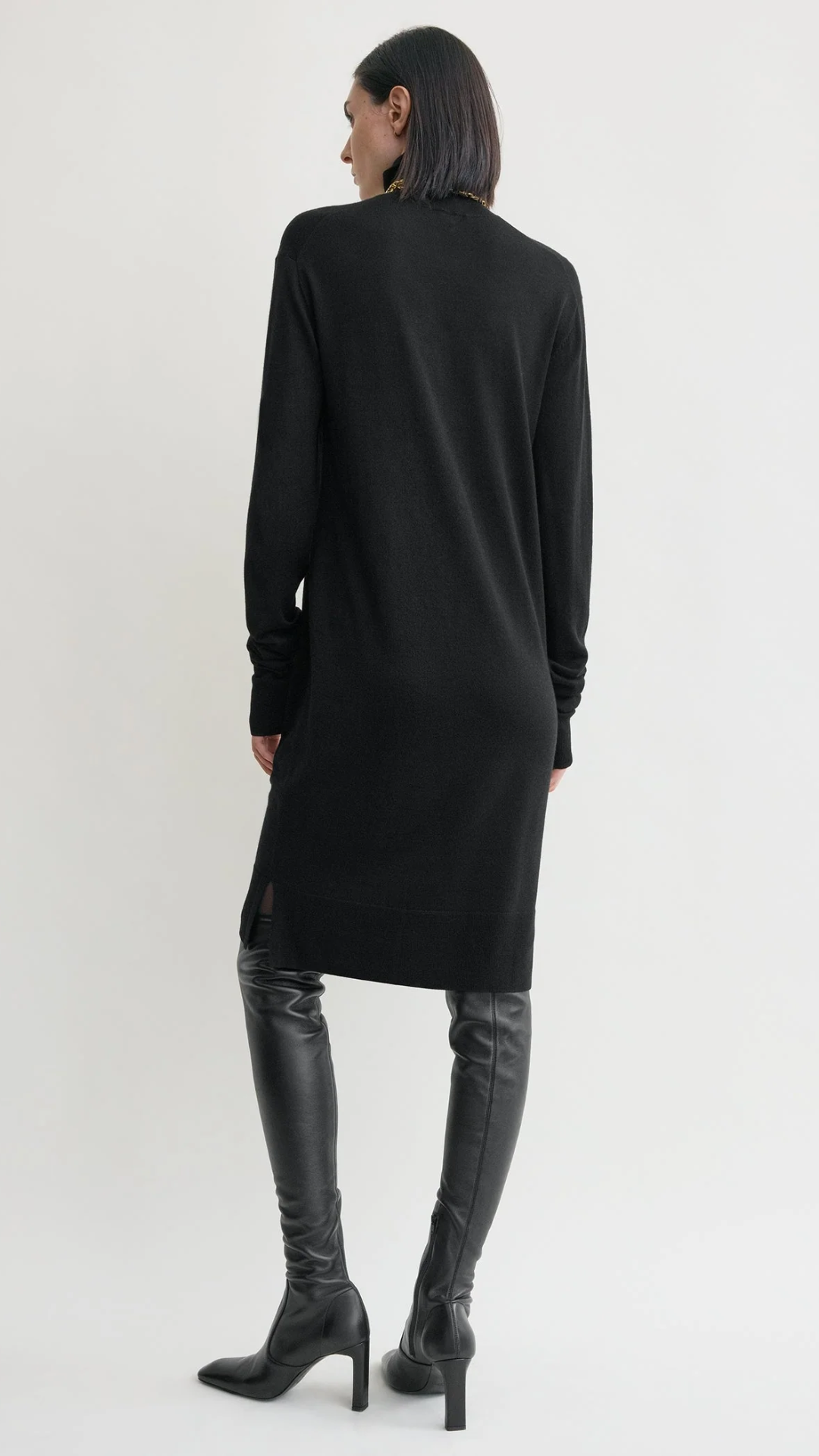 Toteme Turtleneck Dress in Black