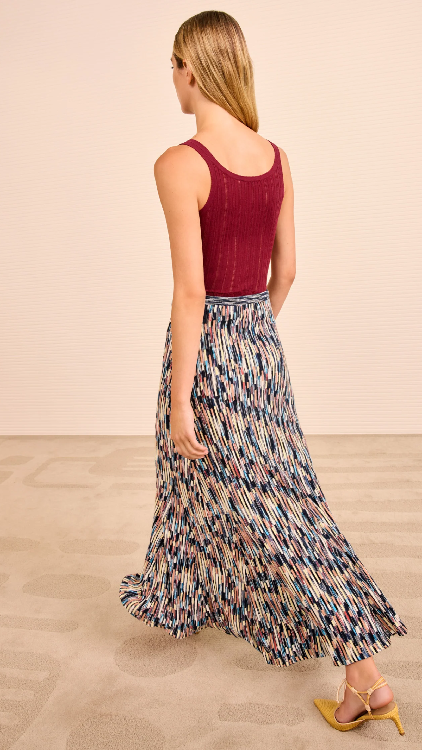 Ulla Johnson Marceline Multicolor Long Skirt in Oasis