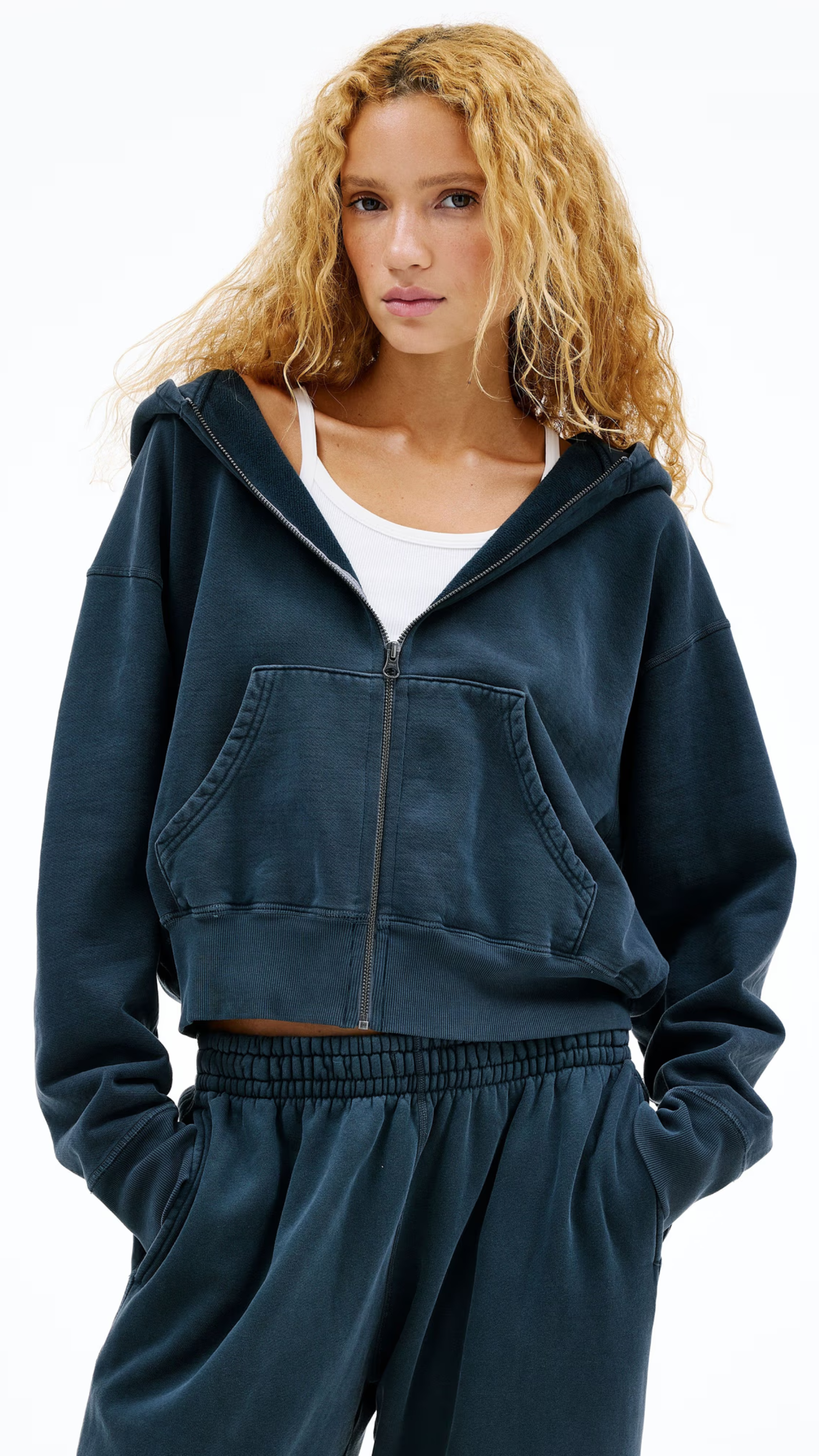 SLVRLAKE Zip Hoodie in Washed Black