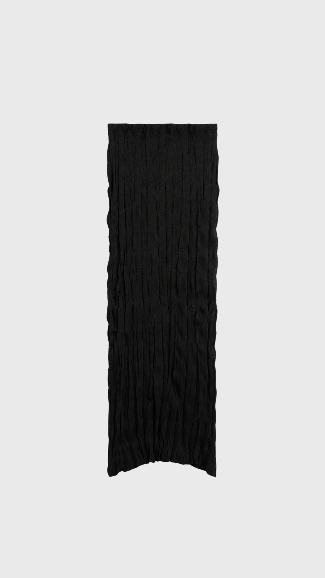 Toteme Crinkled Knit Skirt in Black