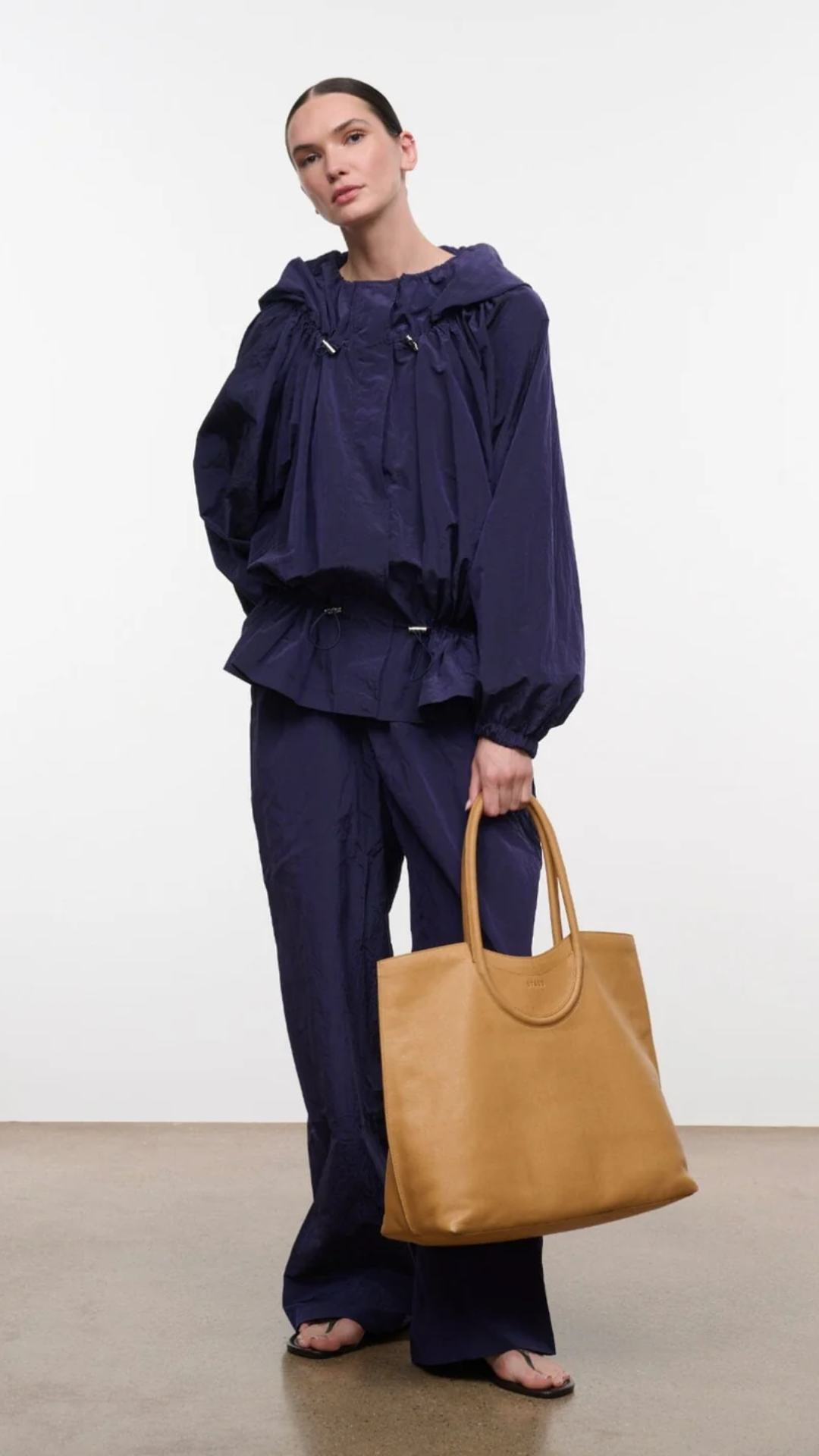 Staud Maude North-South Tote in Cashew