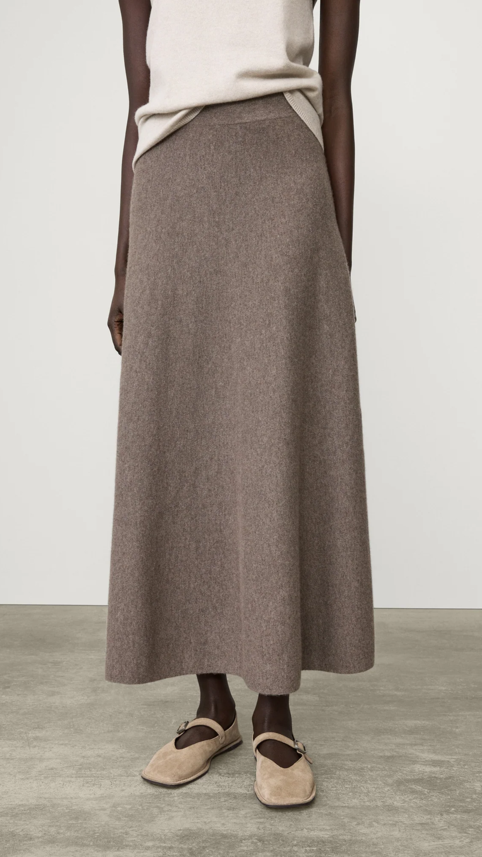Lisa Yang Torie Skirt in Truffle