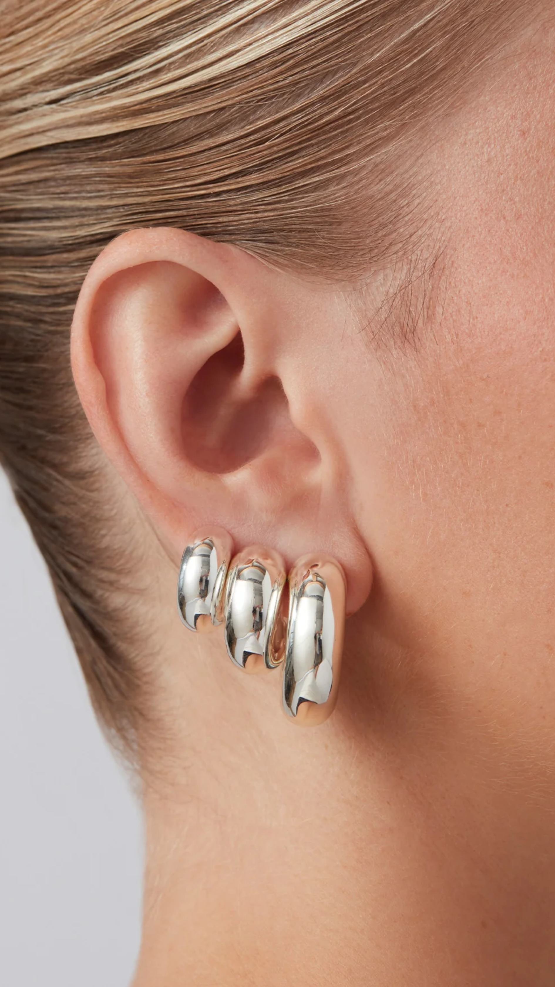 Jenny Bird Tome Hoop in Silver