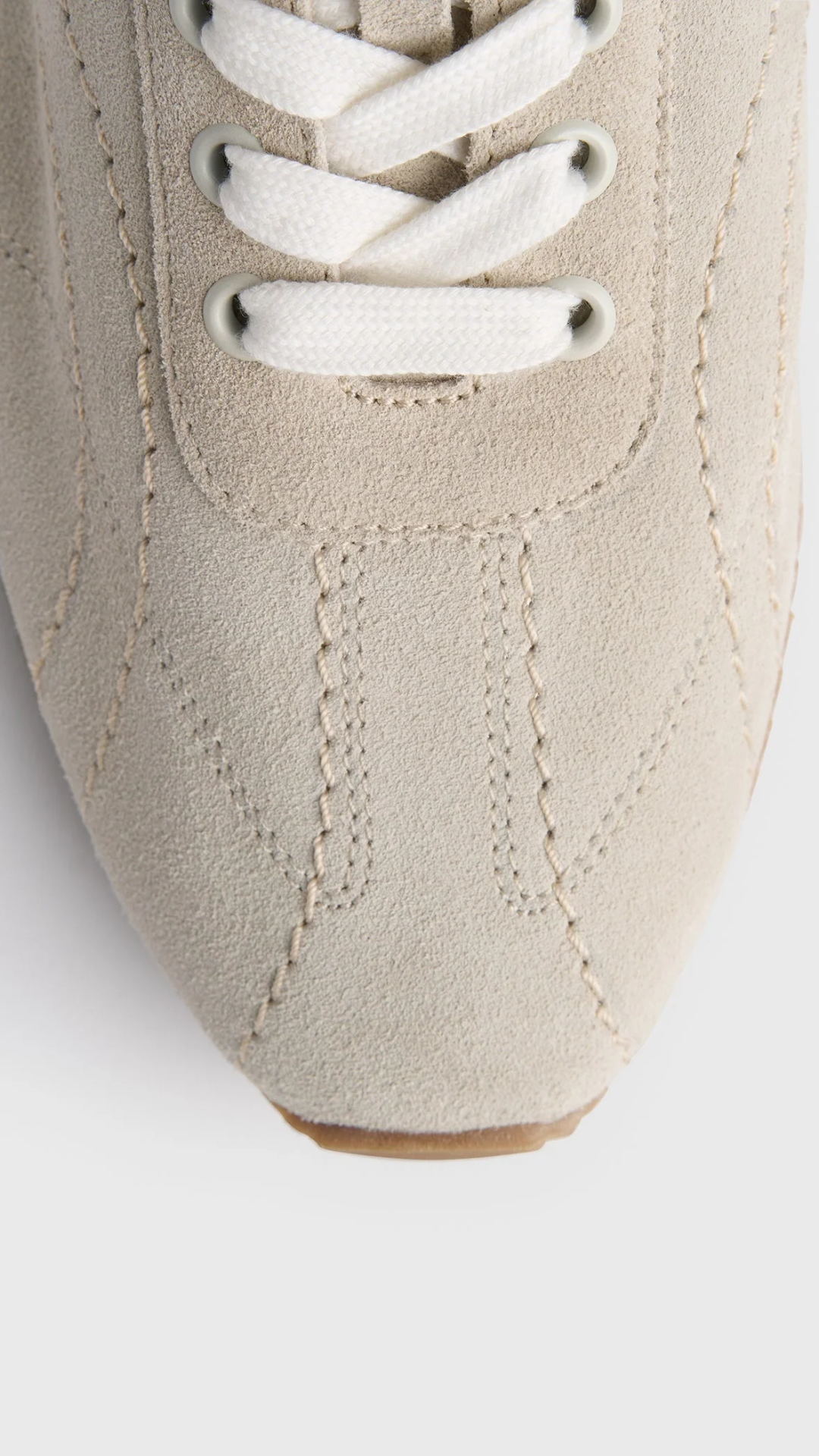 Toteme Flex Suede Sneakers in Stone