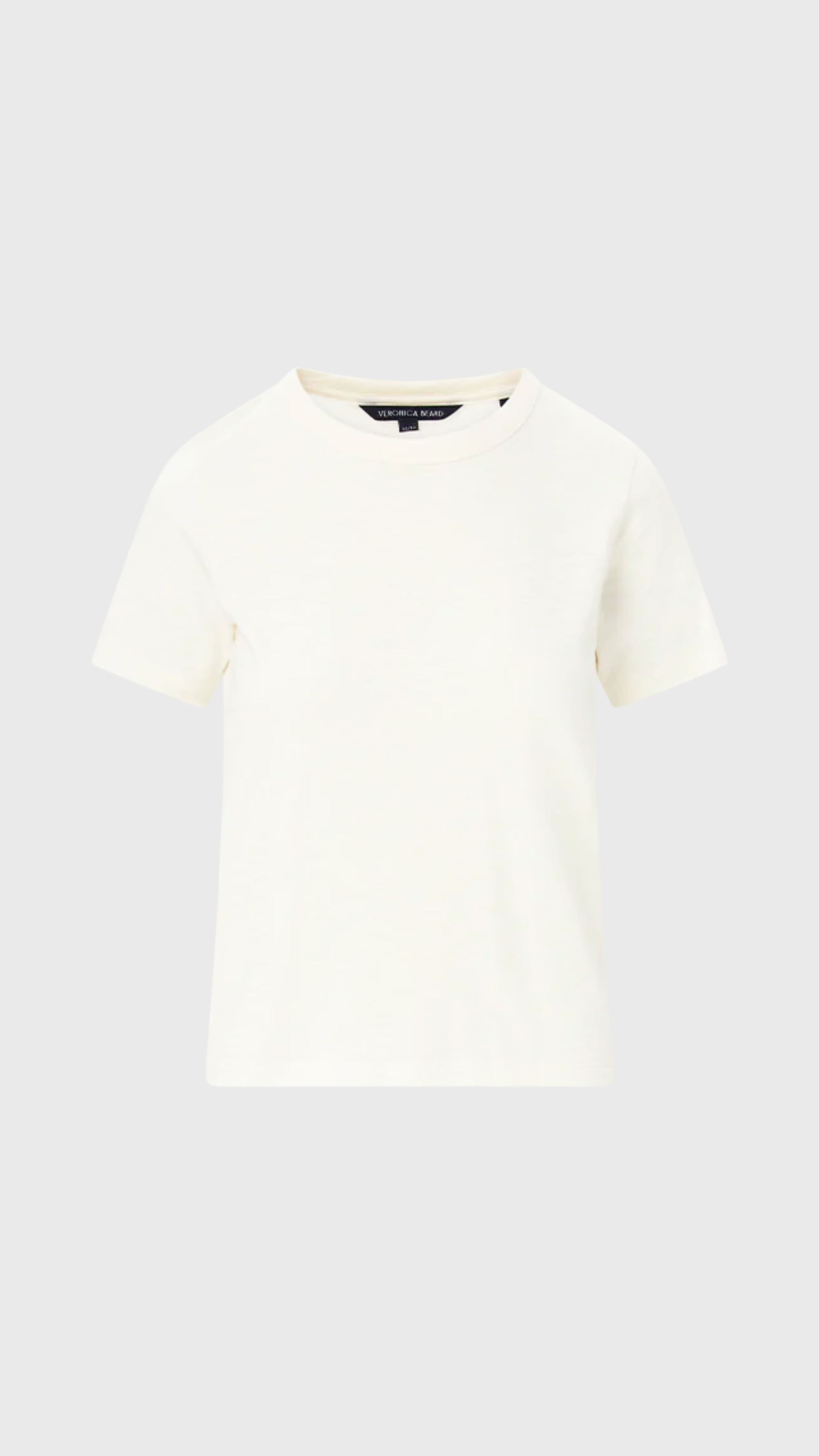 Veronica Beard Carla Crew Neck Tee in Ecru