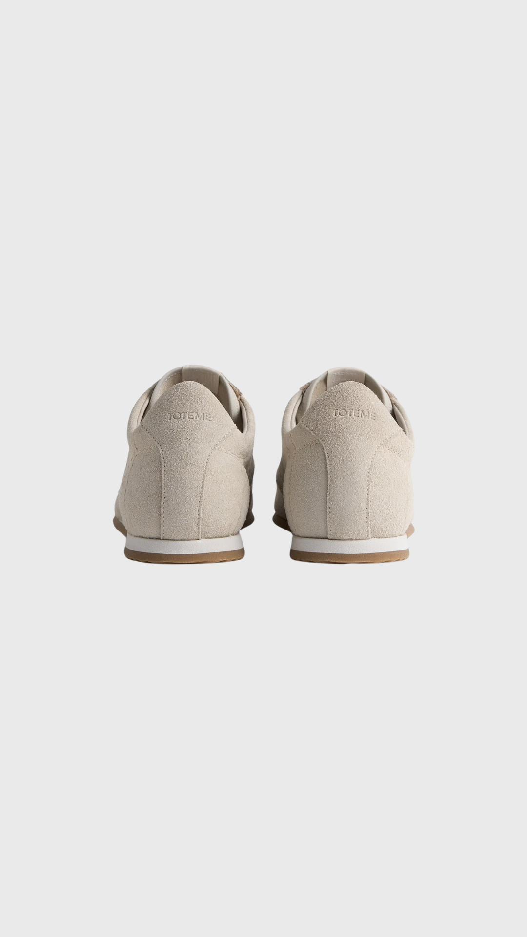 Toteme Flex Suede Sneakers in Stone