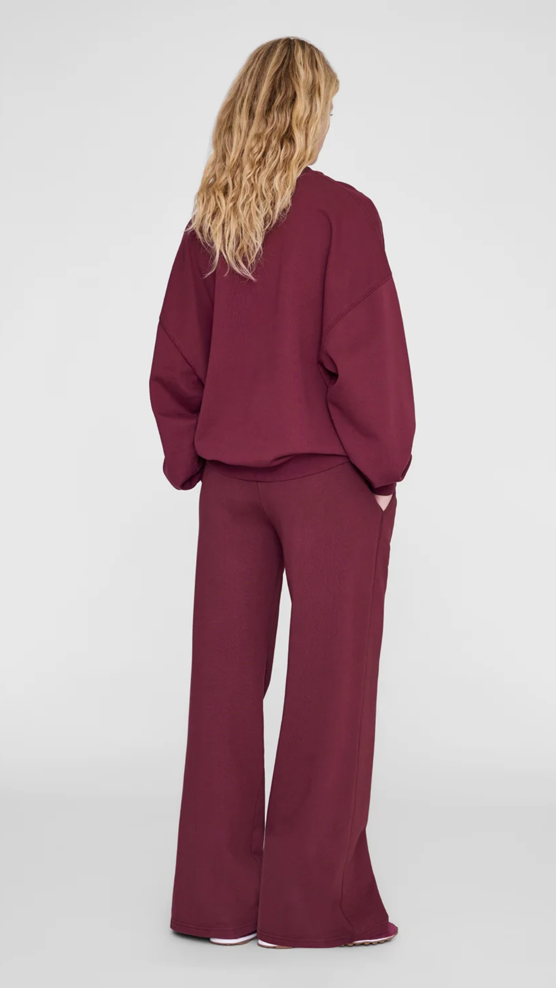 Anine Bing Miles Sweatshirt in Burgundy