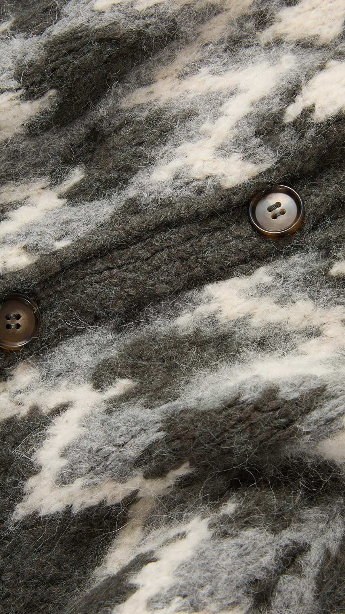 Veronica Beard Christina Fair Isle Cardigan in Green Shadow Multi