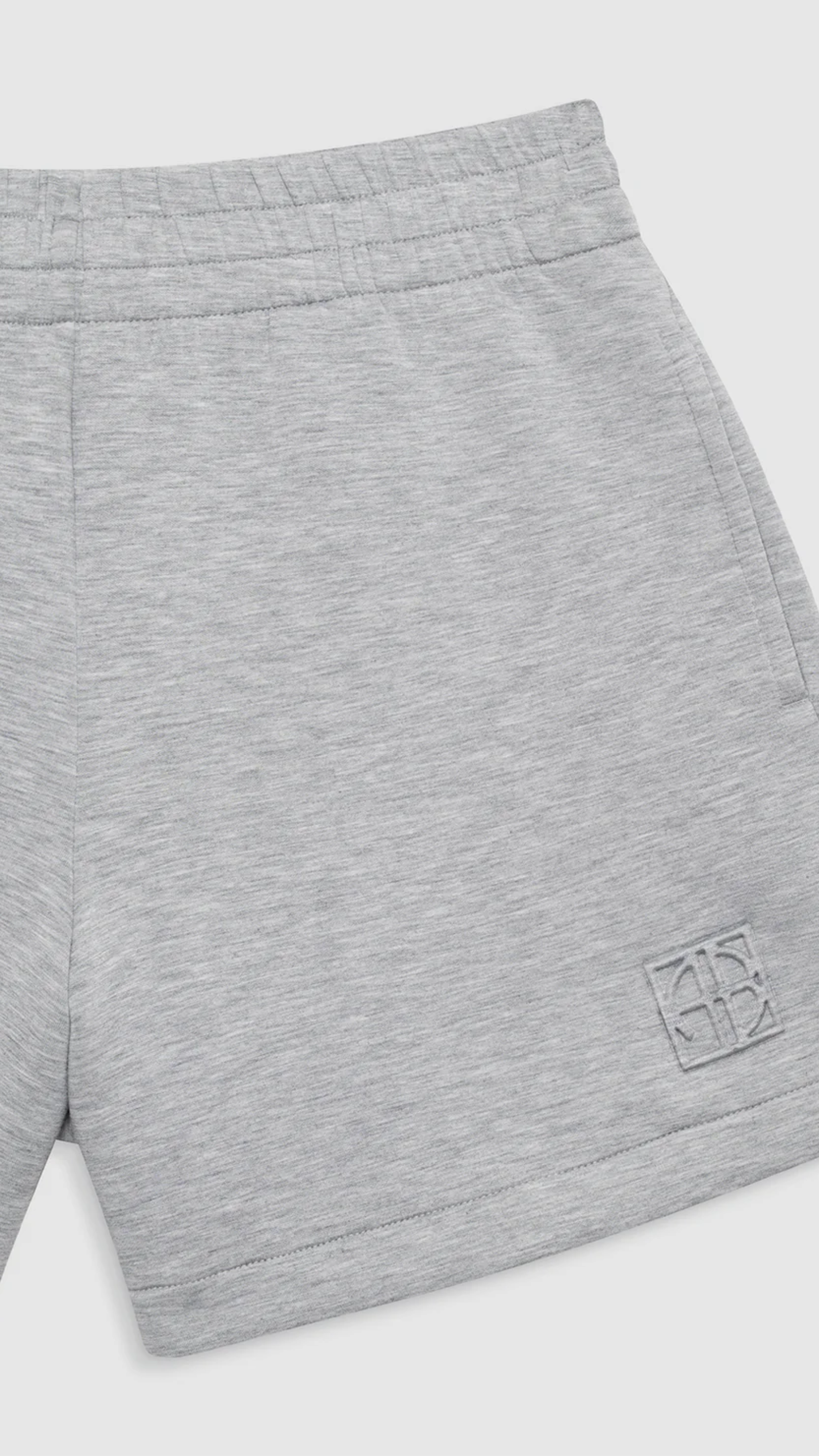 Anine Bing Kam Framed Monogram Short in Grey