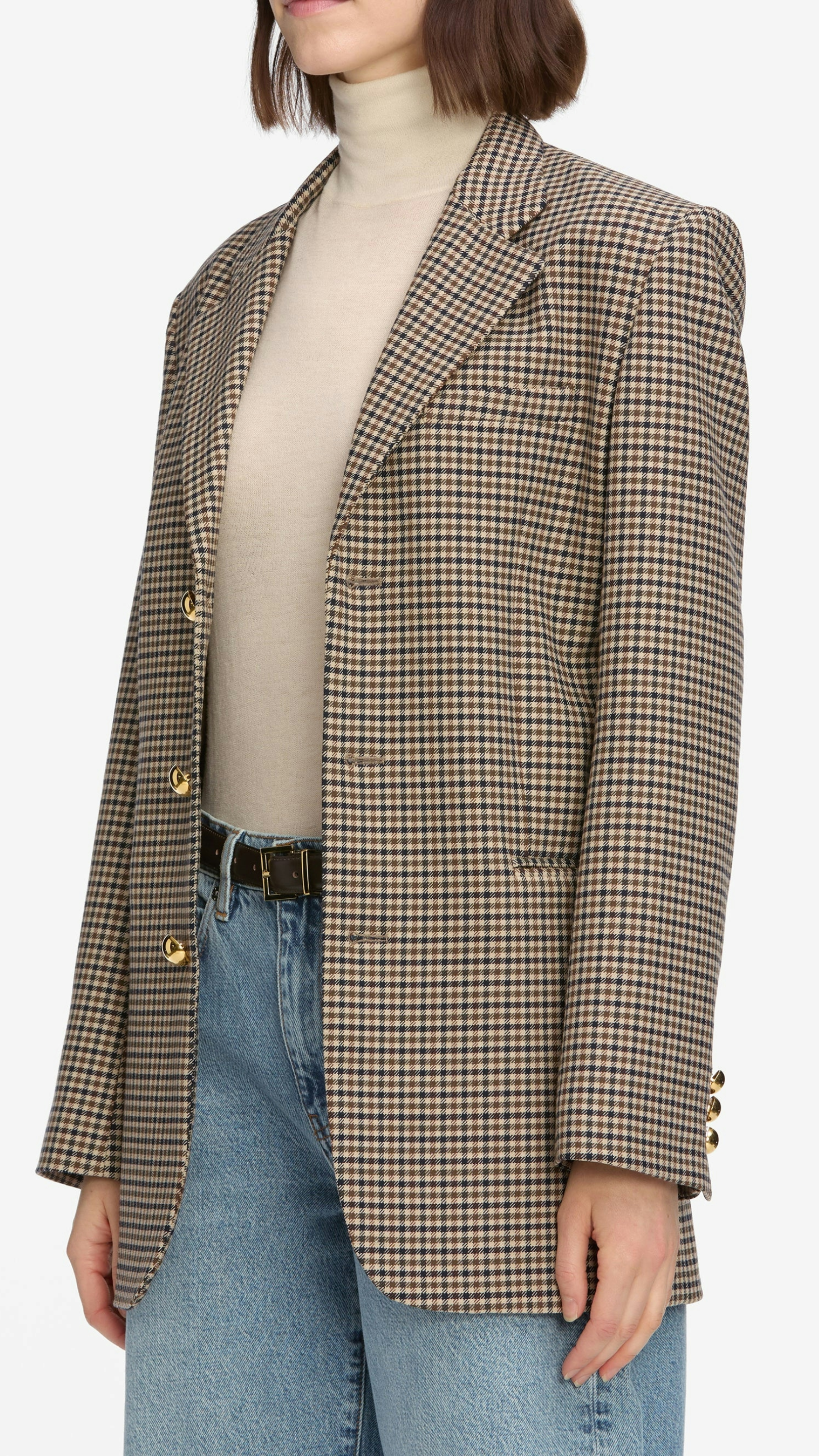 Frame The Houndstooth Blazer in Navy Multi