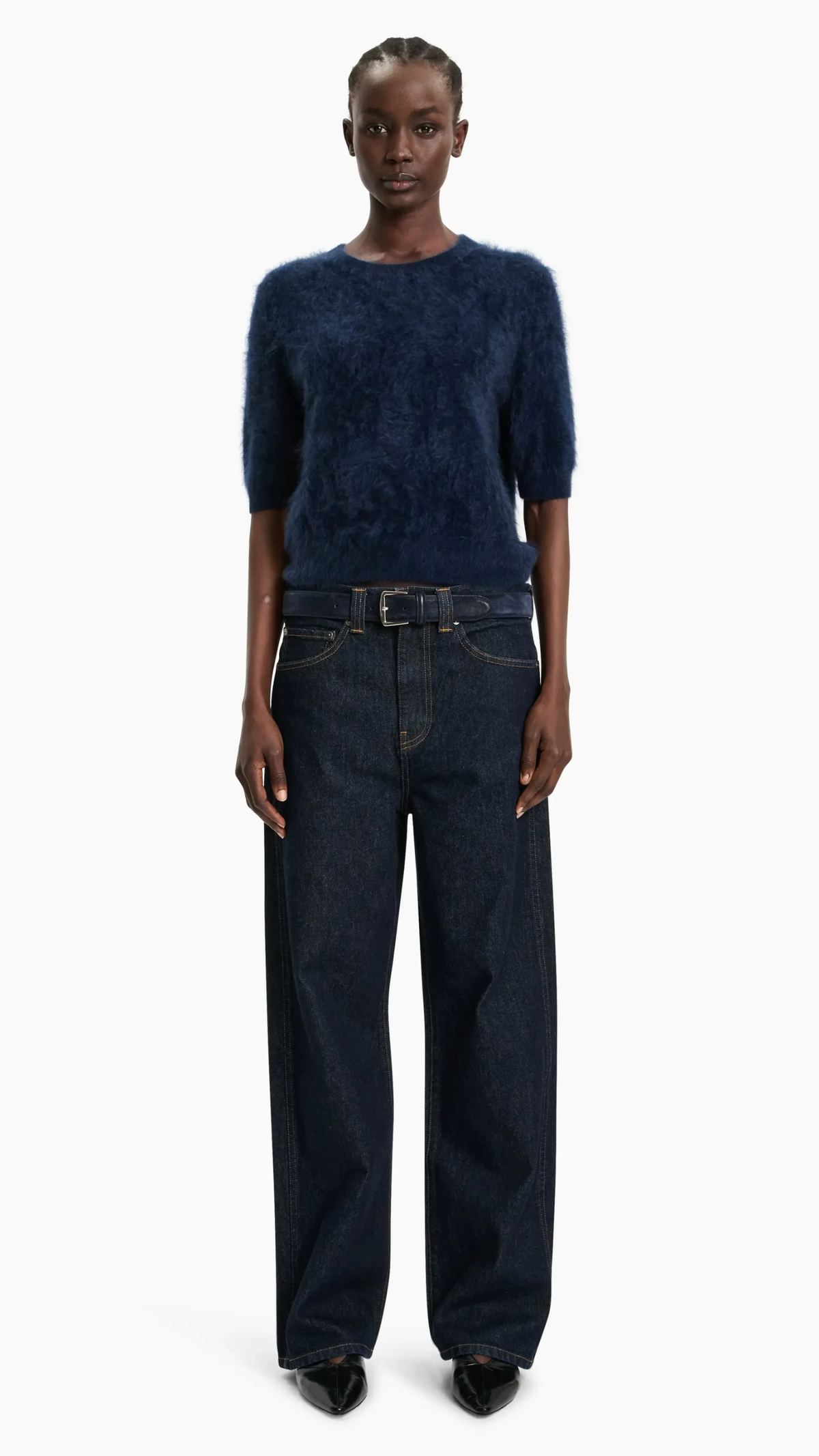 Arch 4 Toulon Brushed Cashmere Sweater in Navy