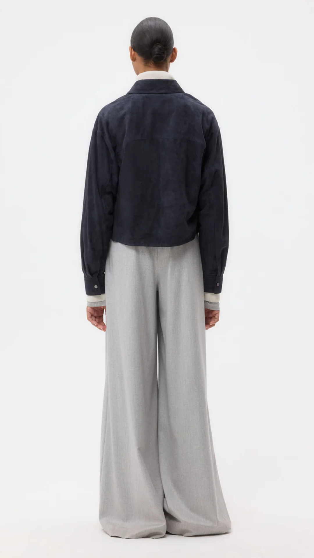 TWP Little Big Joe Shirt in Midnight Paper Suede