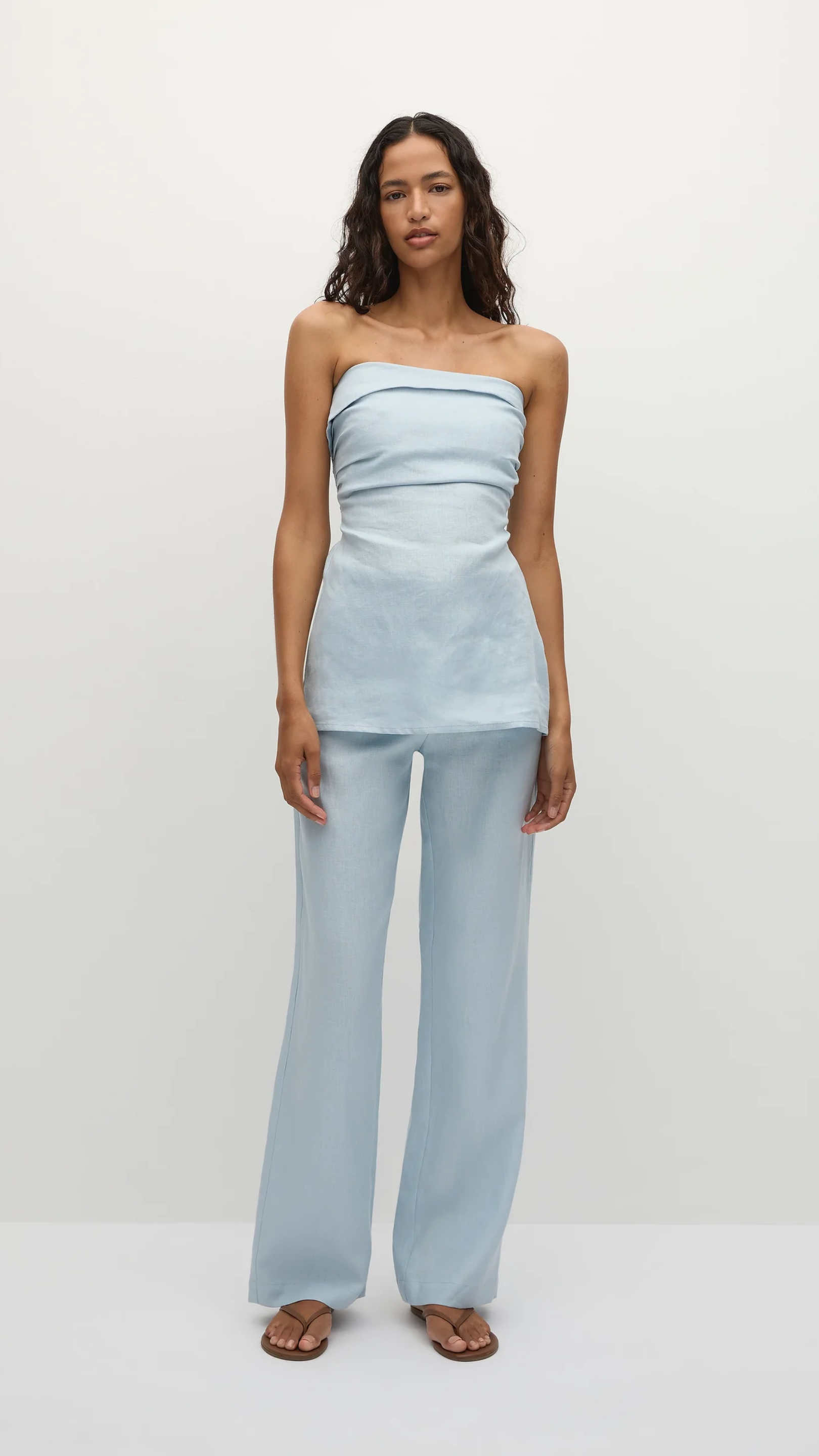 Faithfull Boe Tunic Top in Sky Blue