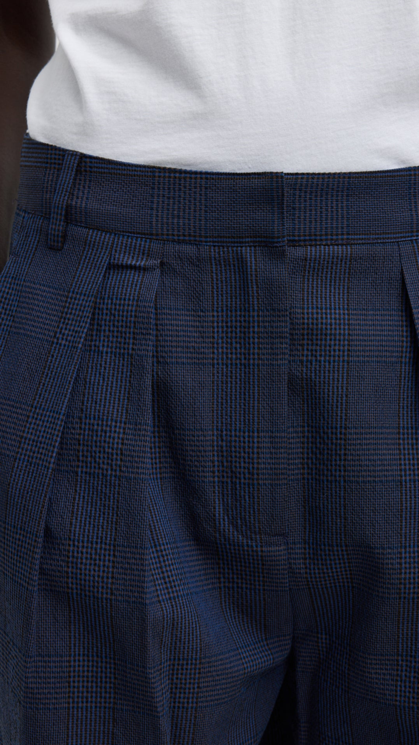 Tibi Menswear Crepon Stella Pant in Navy Multi