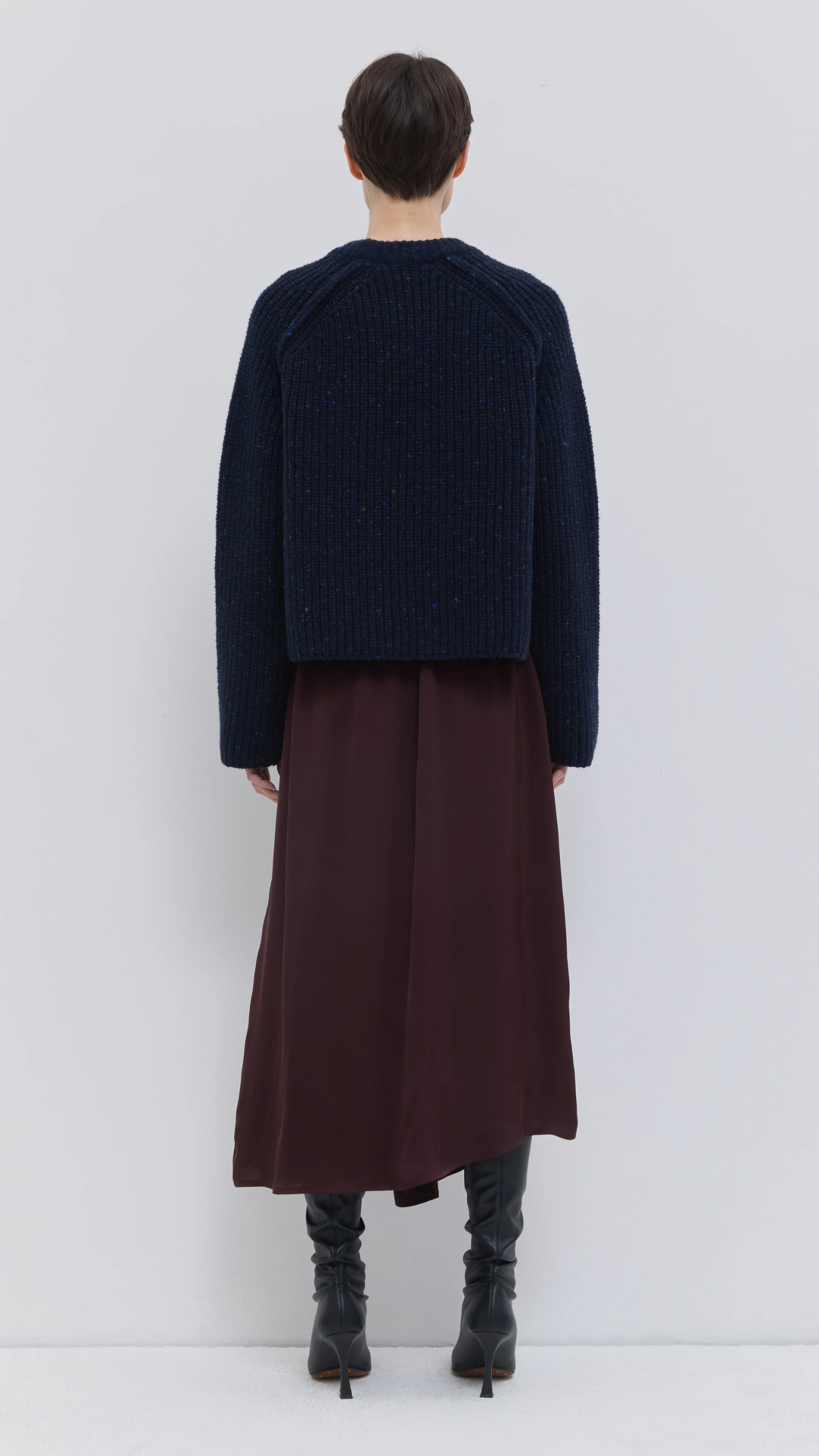 Christian Wijnants Sedona Draped Skirt in Plum