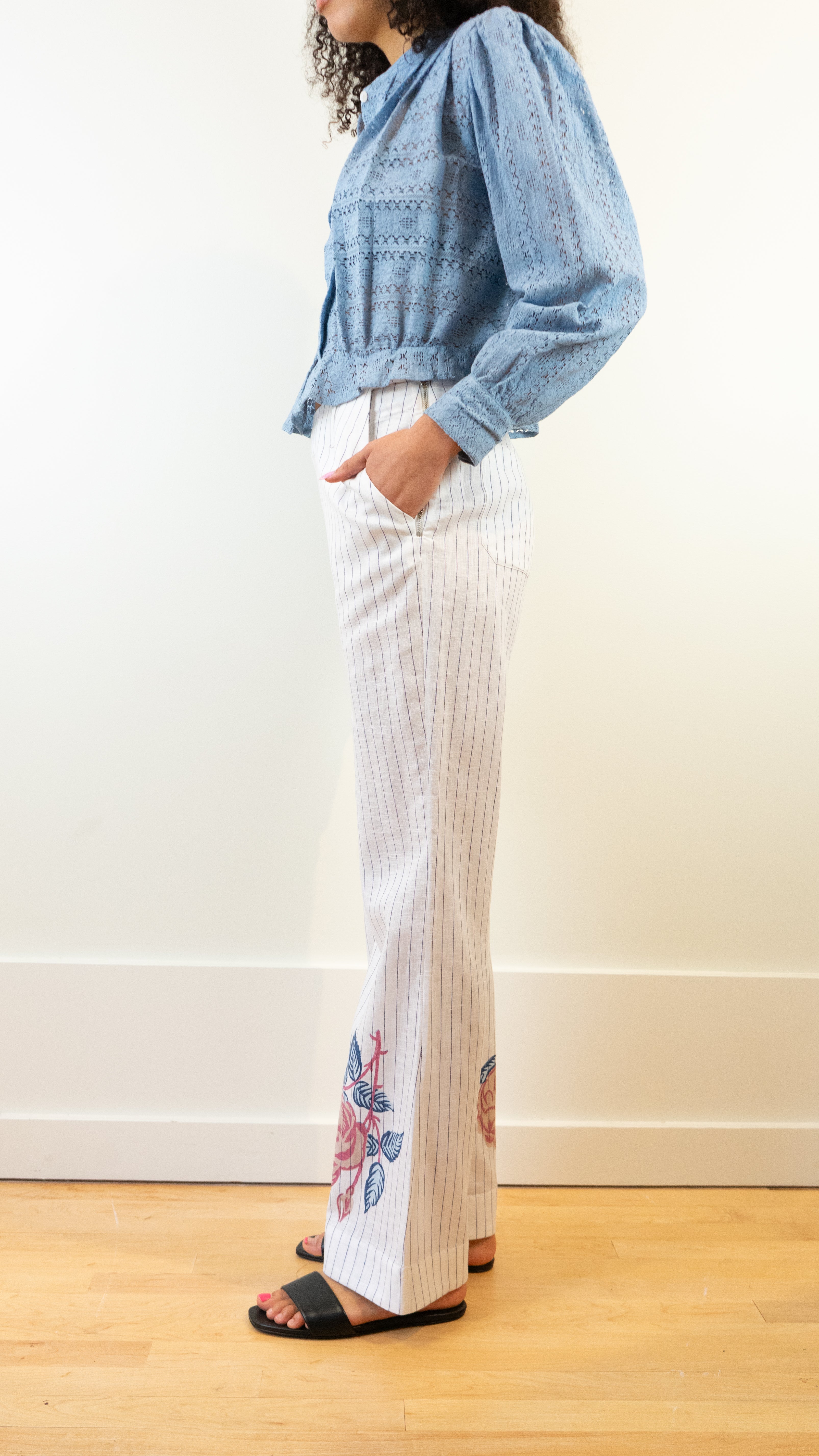 Alix of Bohemia Charlie Rose Drift Pant in White