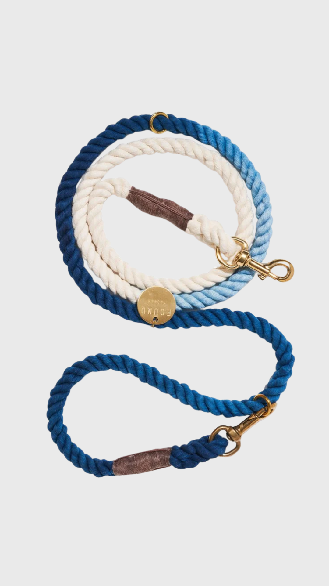 Found My Animal Navy Cotton Rope Dog Leash