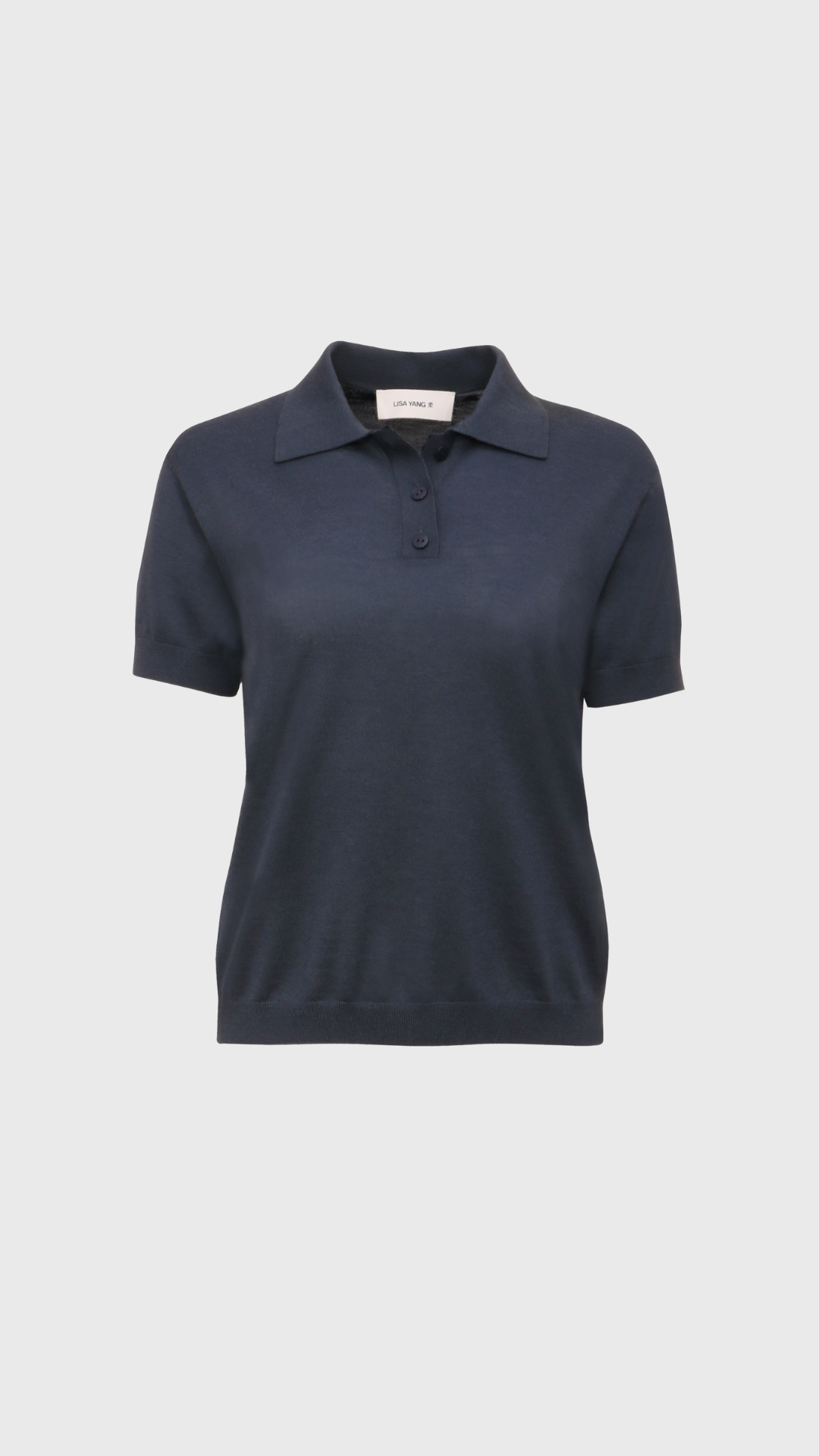 Lisa Yang Nai Polo Top in Thunder