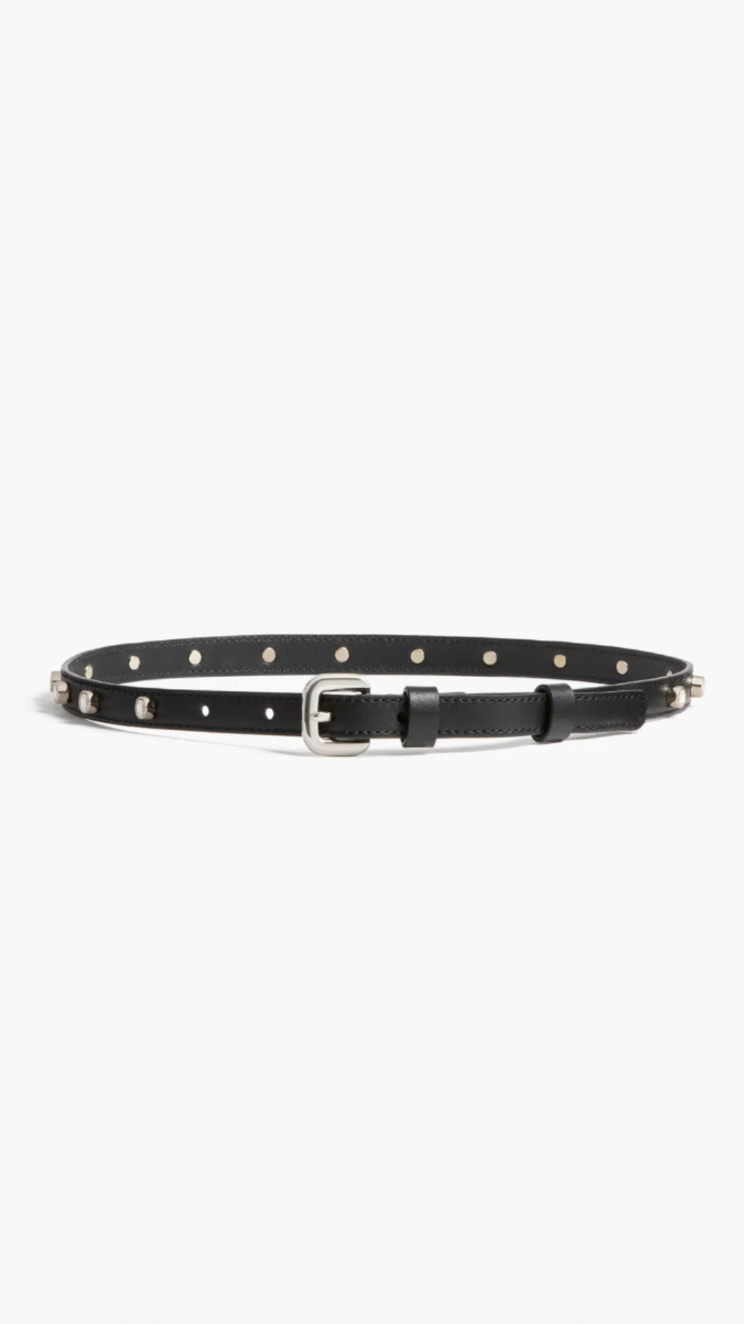 Altuzarra Skinny Belt with Studs in Black Crystal