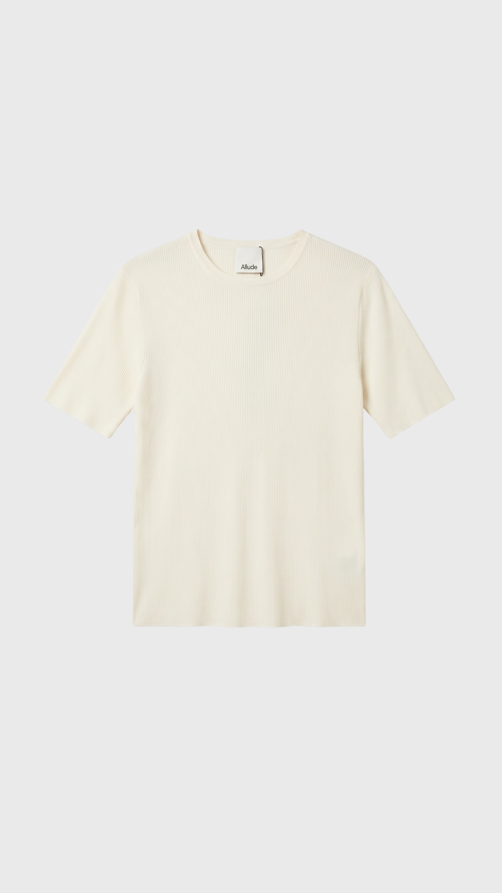 Allude Round Neck Sweater in Ivory
