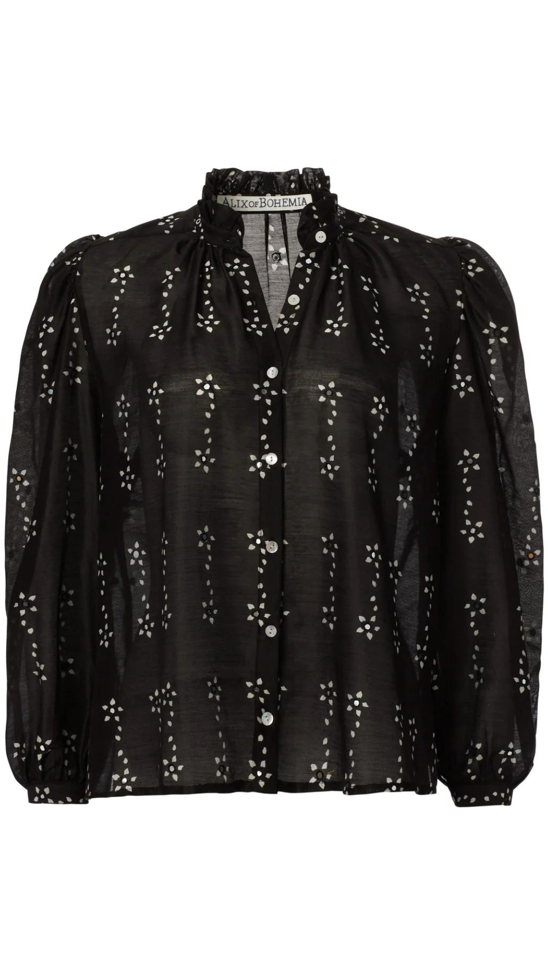 Alix Of Bohemia Annabel Black Daisy Shirt