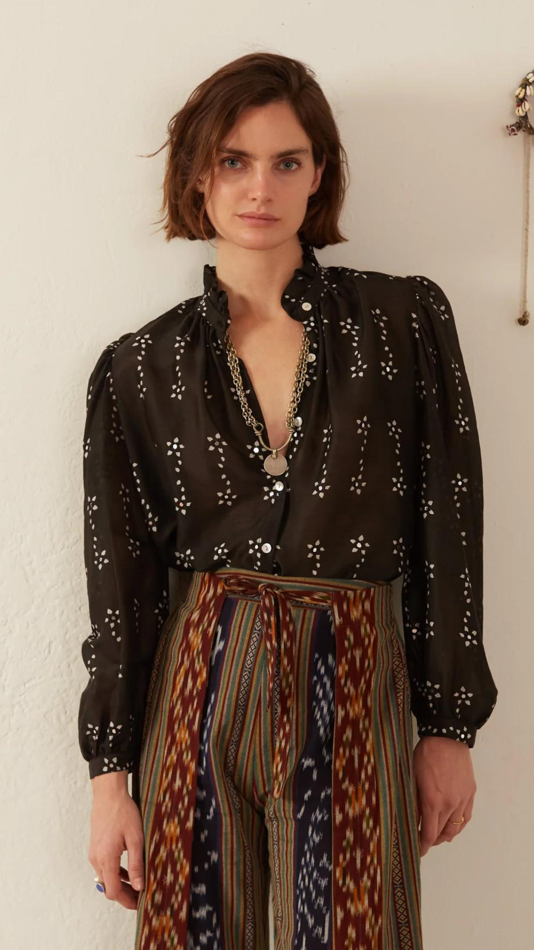 Alix Of Bohemia Annabel Black Daisy Shirt