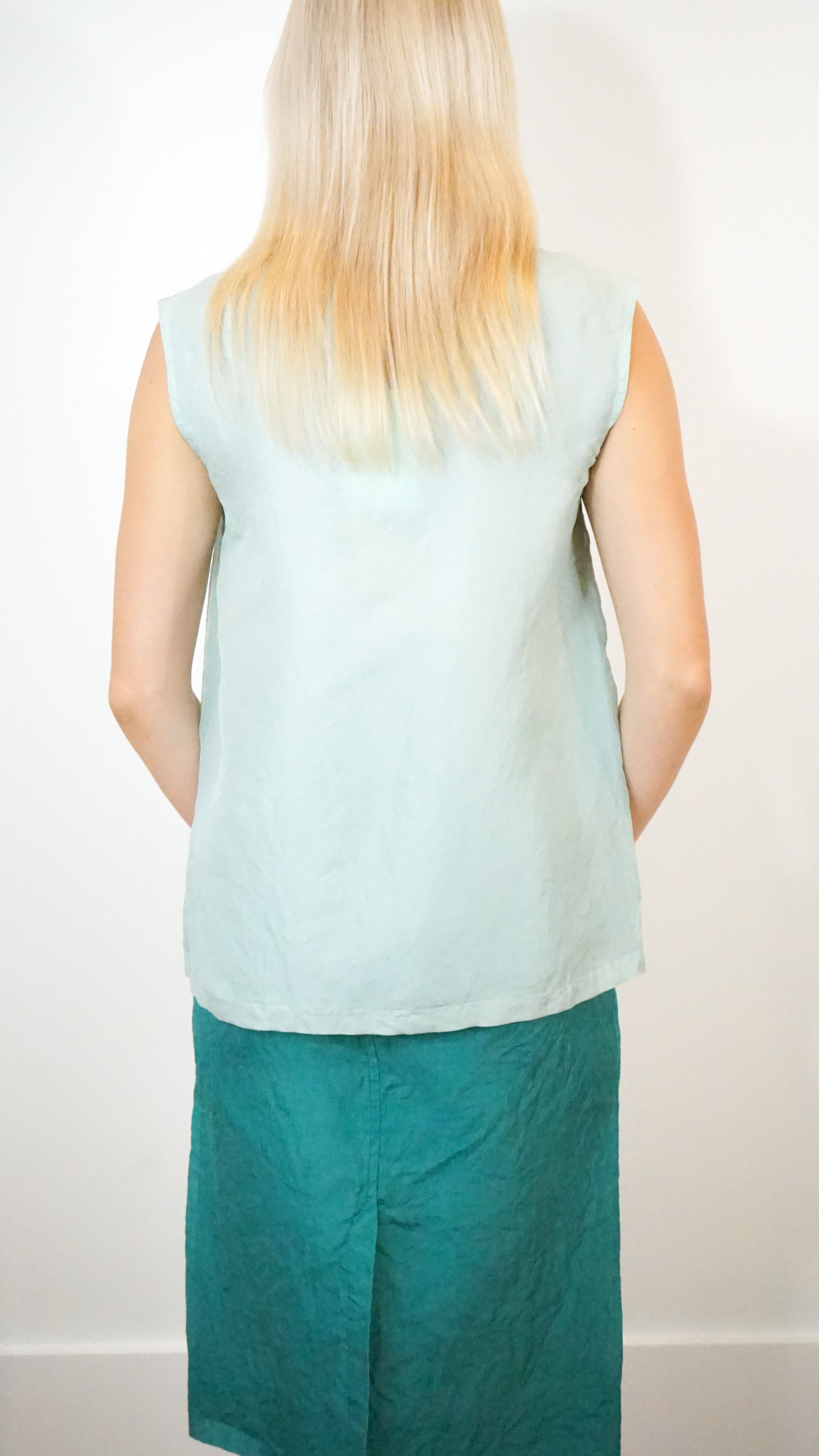 Christian Wijnants Toros Sleeveless Top in Mint Mist