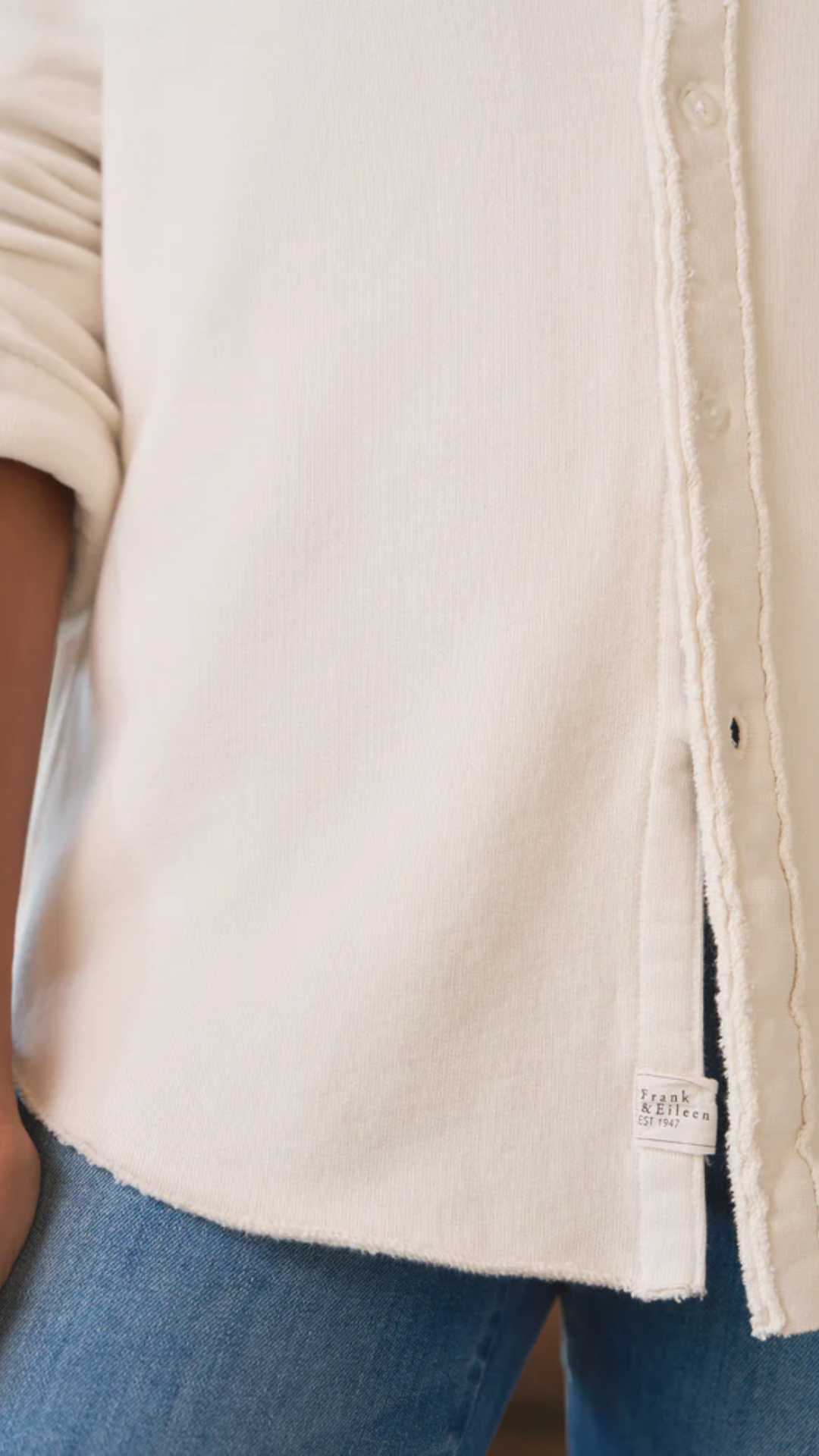 Frank & Eileen Relaxed Button Up Sweatshirt