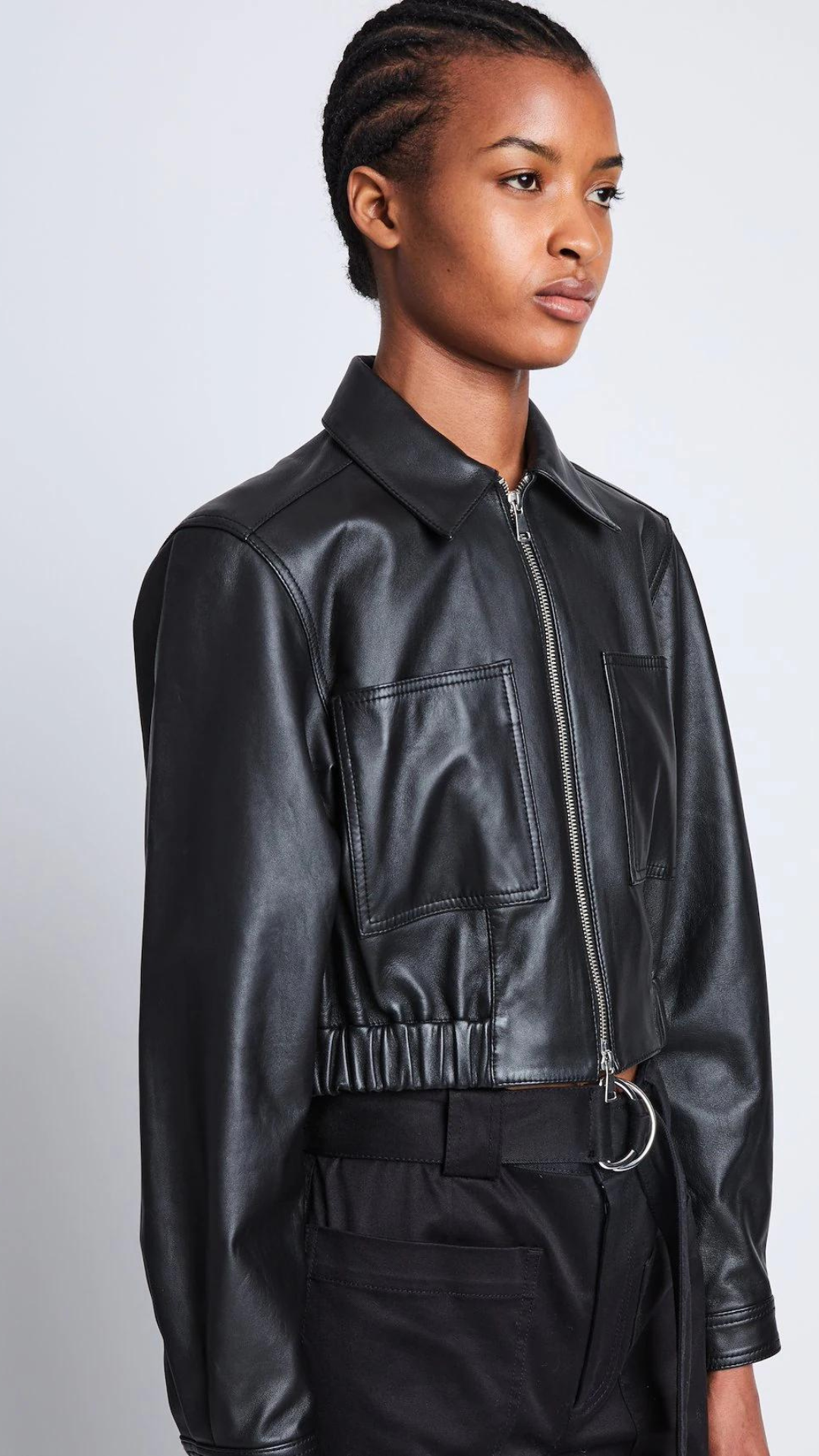 PSWL Cropped Leather Jacket