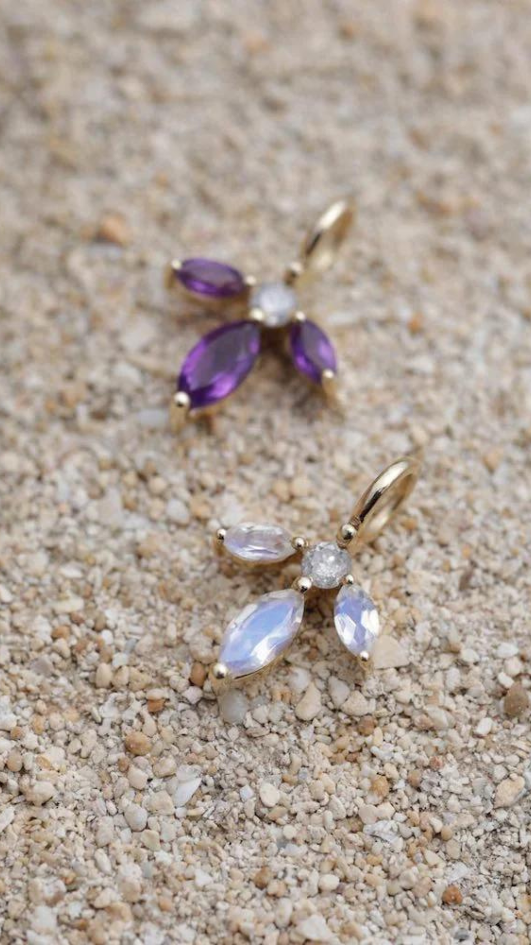 Zahava Moonstone Almond Blossom Pendant