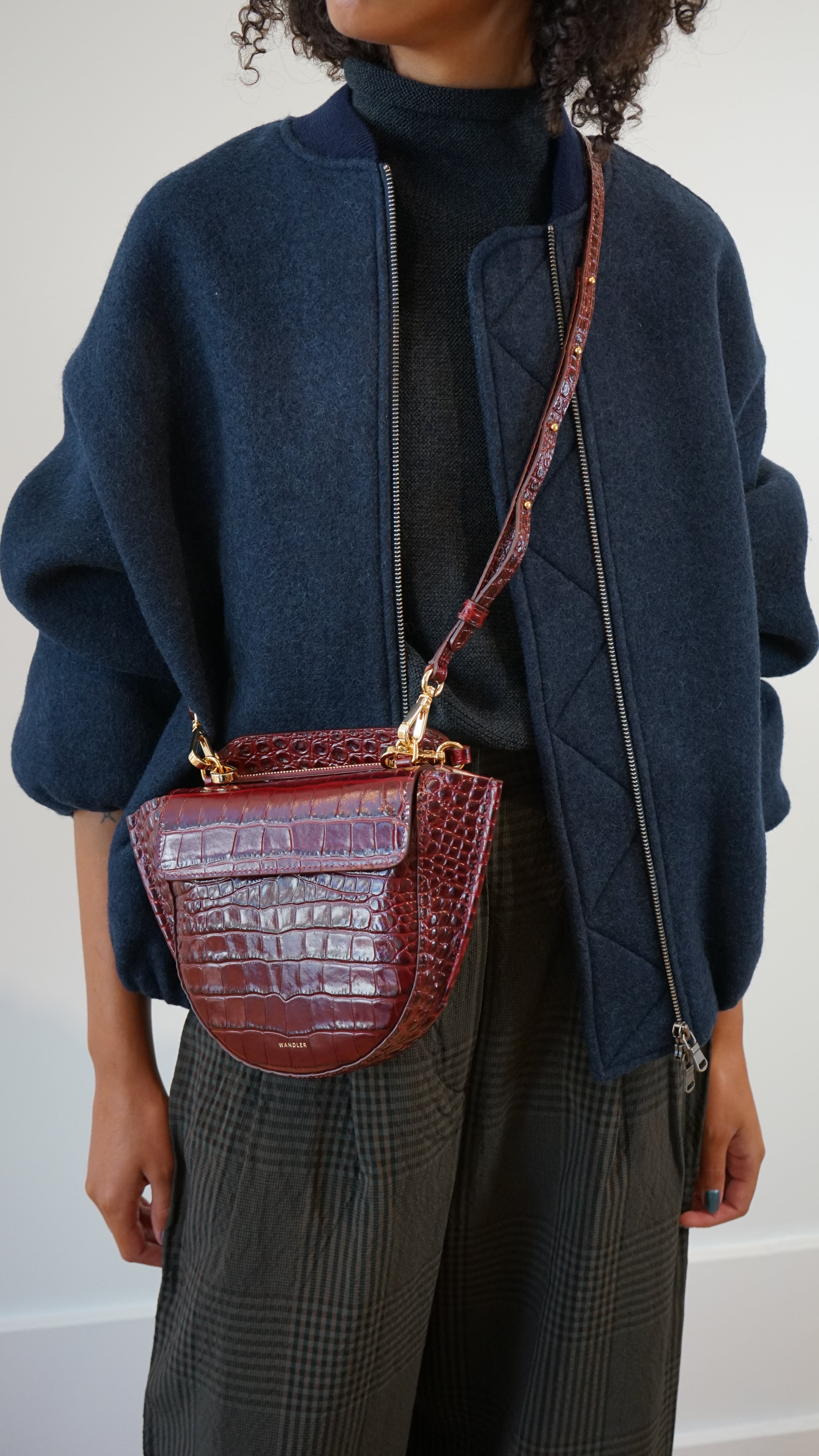 Wandler Hortensia Croc Mini Bag