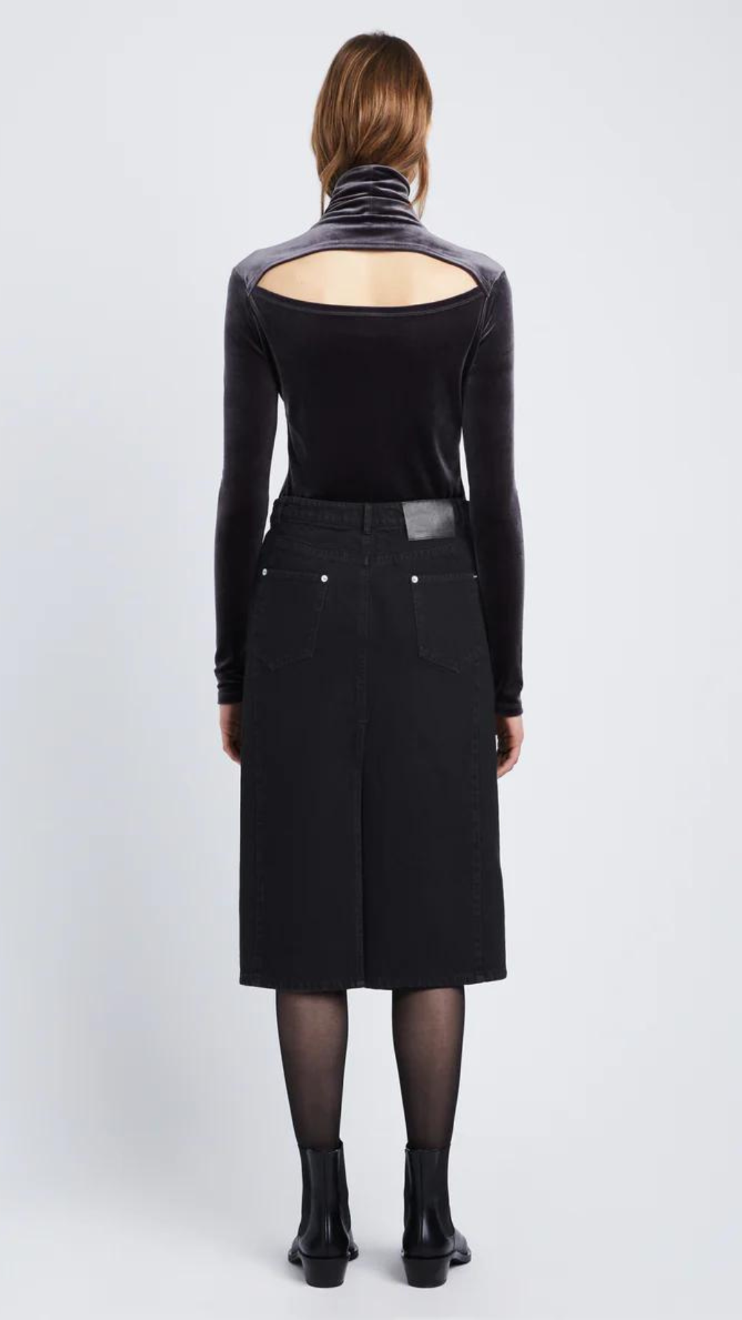 Proenza Schouler White Label Denim Midi Skirt