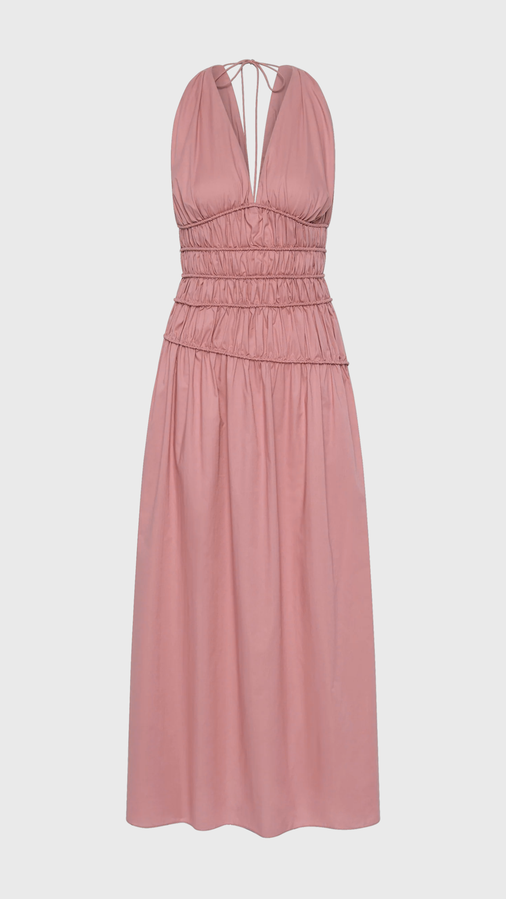faithfull pink dress Marcella Midi Dress Fiori Stripe Palazzo