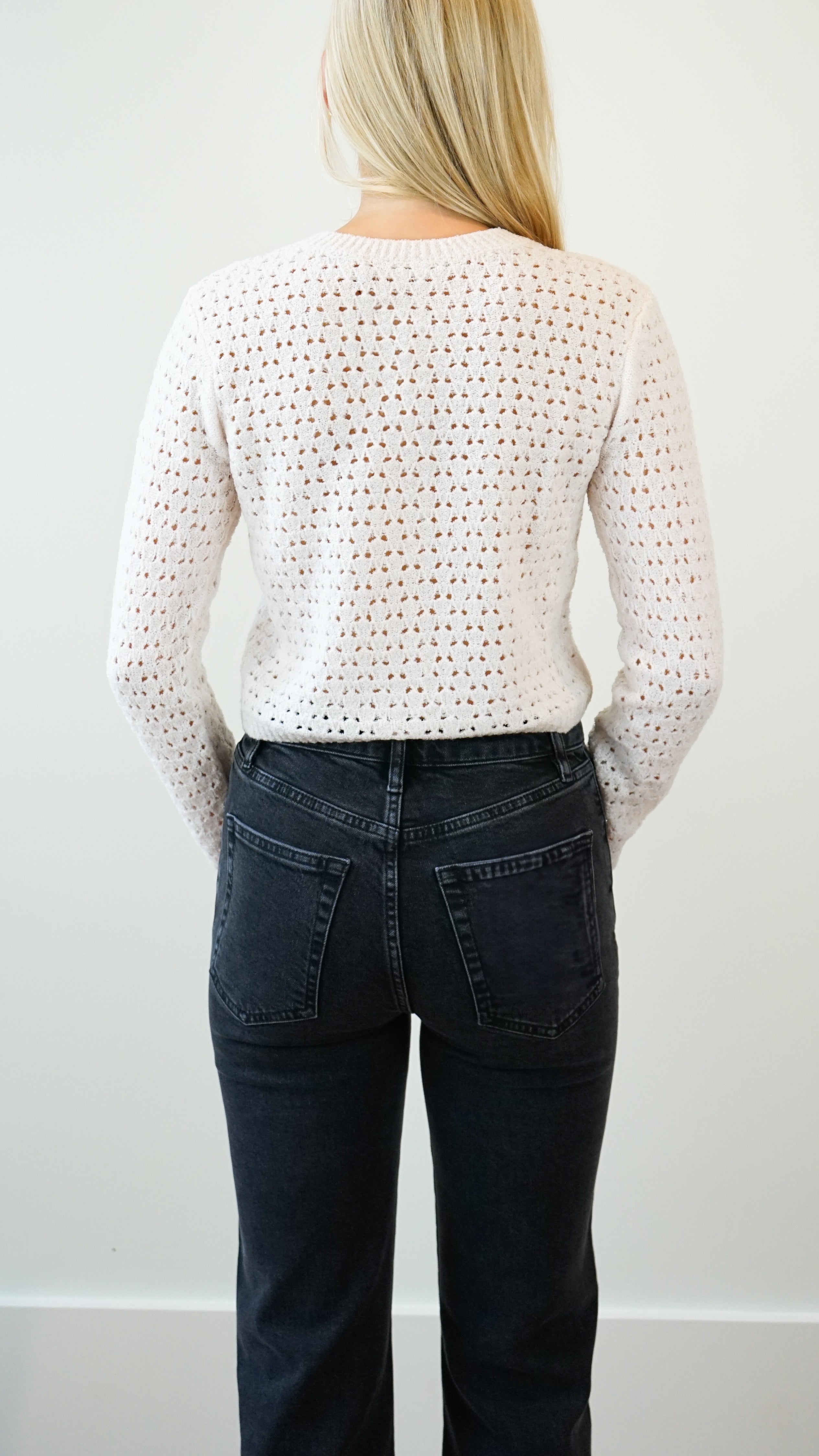 Frame The Chenille Cardi in Cream