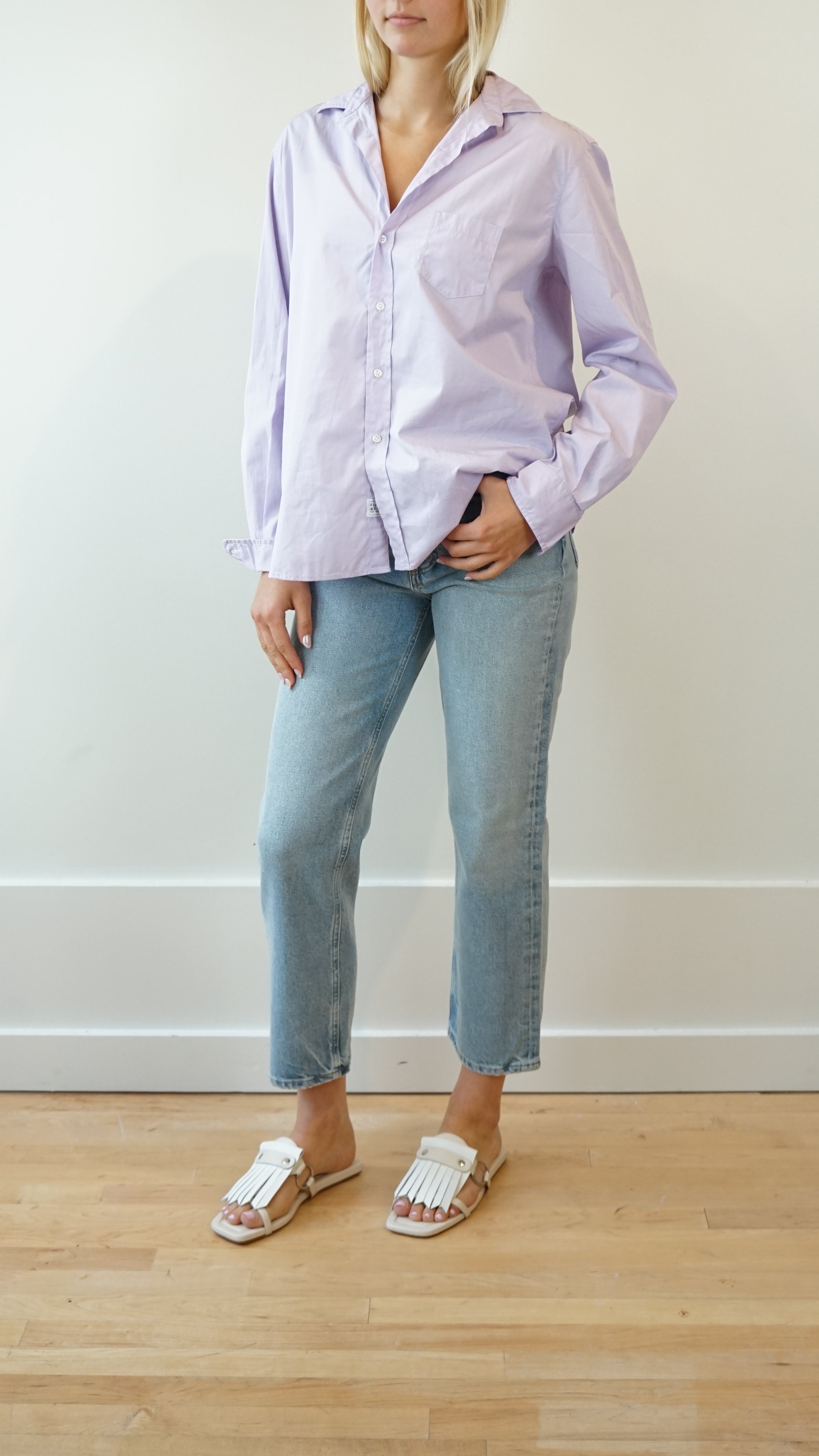 Frank and Eileen Eileen Relaxed Button up in Purple