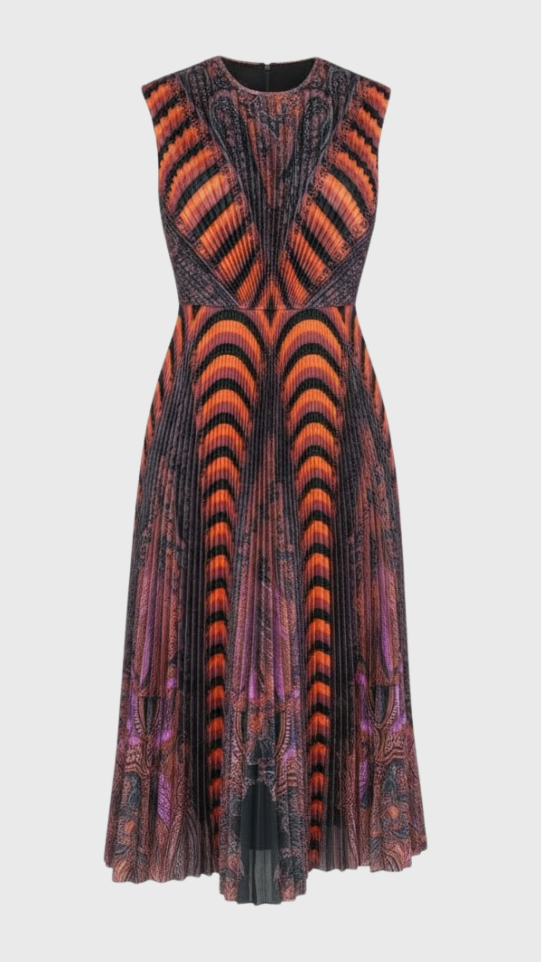 Ulla Johnson Violeta Pleated Sleeveless Midi Dress in Amethyst