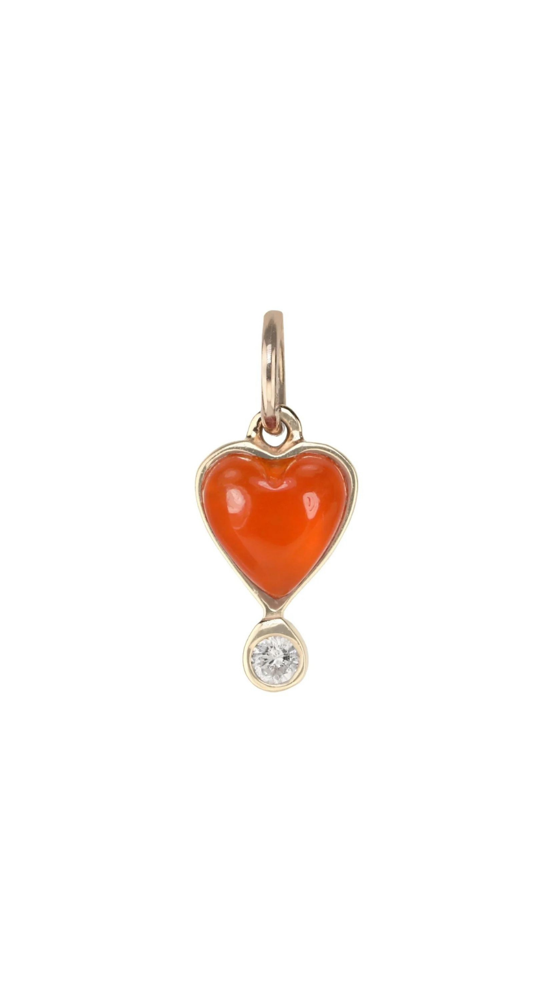 Zahava Carnelian Diamond Byrdie Heart