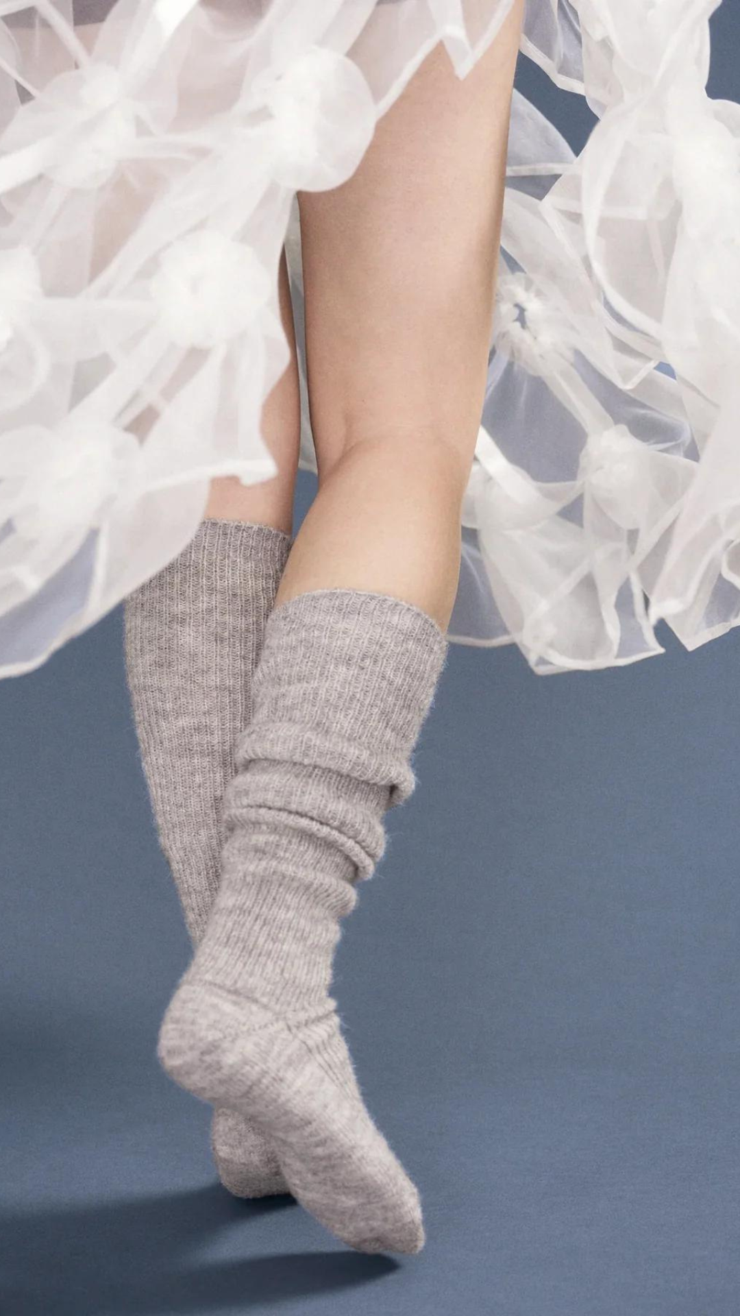Shaggy Alpaca Over The Knee Socks